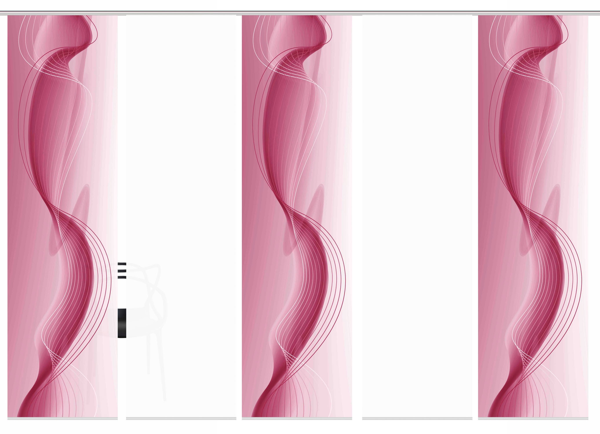 HOME WOHNIDEEN Schiebegardine »FILIZ 5er SET« Paneelwagen 5 Stk. tlg. Schiebevorhang Digidruck 5er Set FILIZ