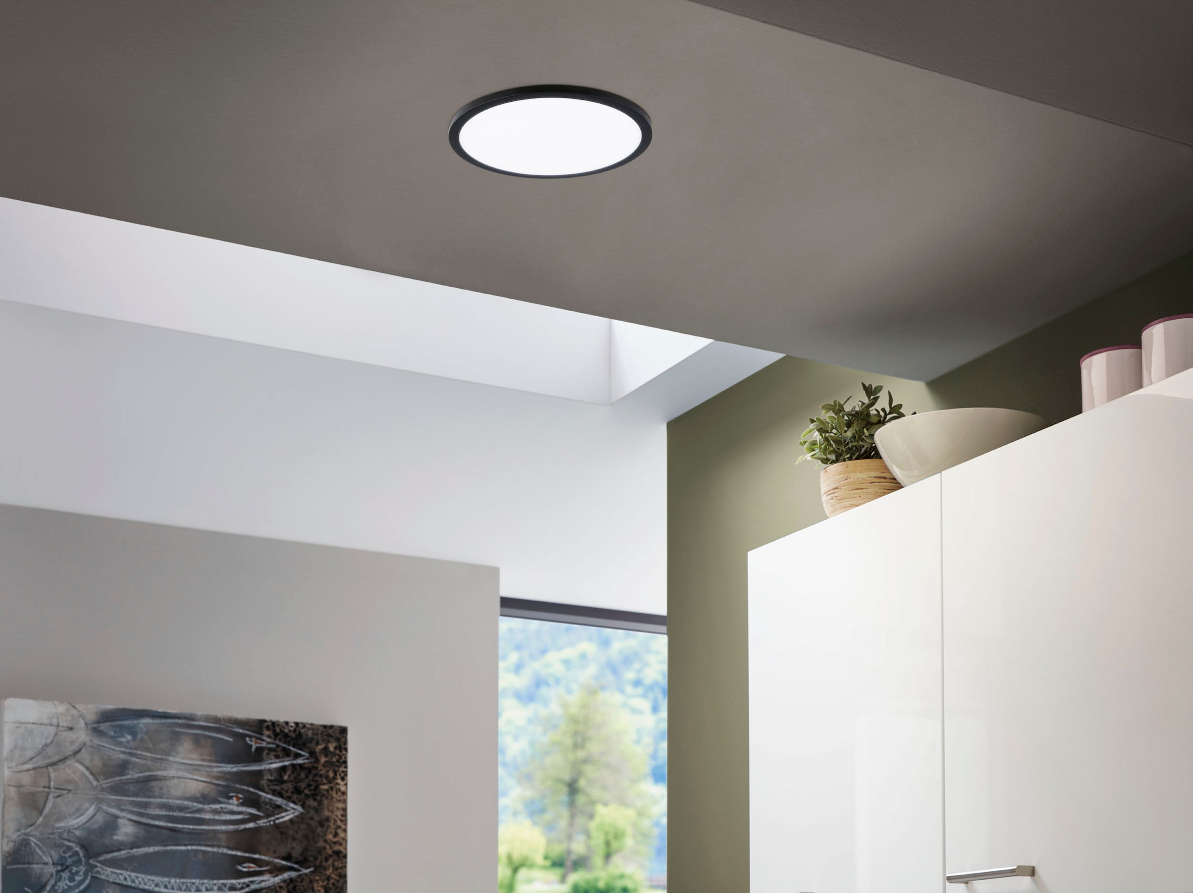 EGLO Deckenleuchte »FUEVA FLEX«, Leuchtmittel LED-Modul | LED fest integriert, Spot, Leuchtfläche, Einbaustrahler flach, geringe Einbautiefe 25mm