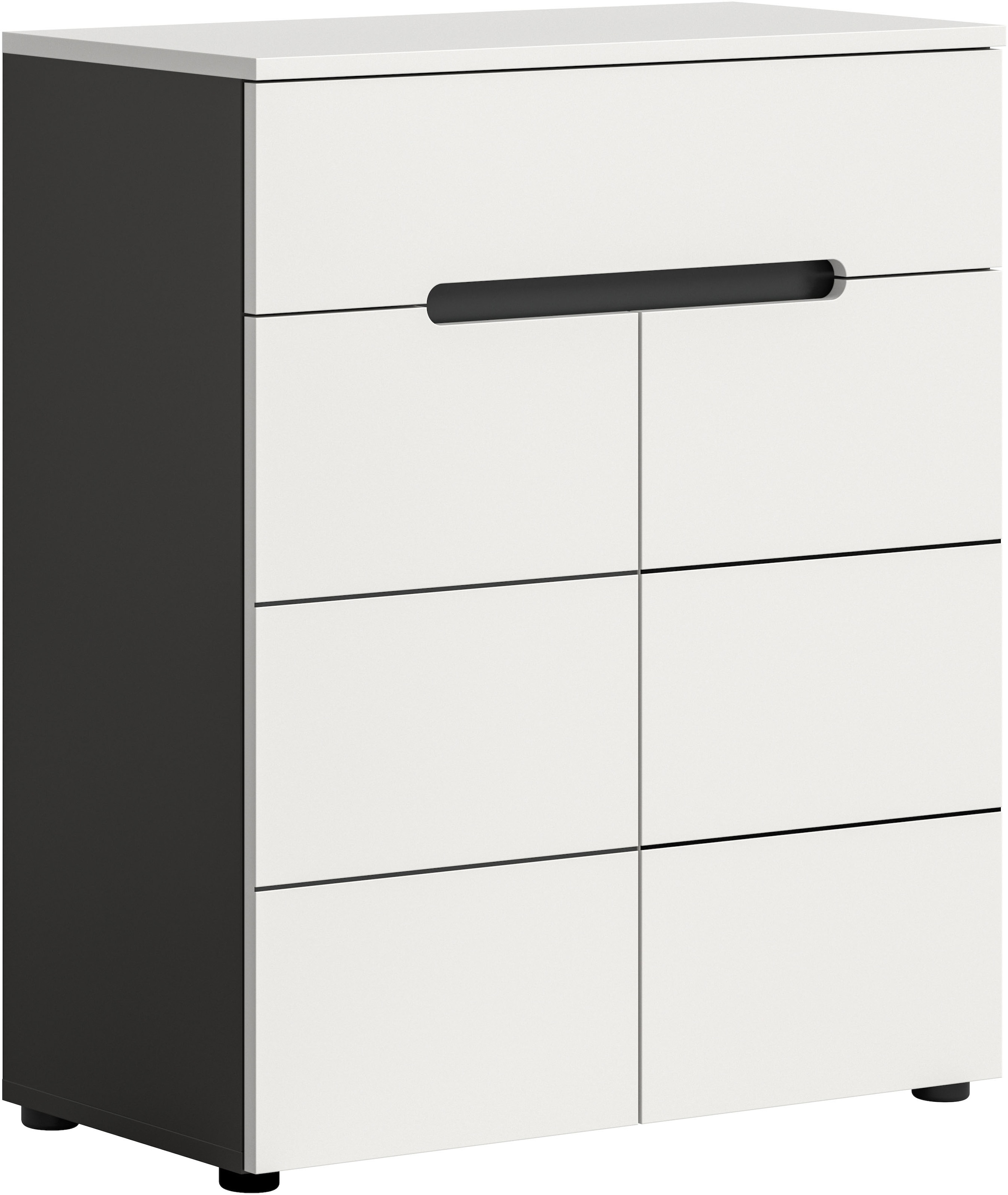 Home affaire Schuhkommode »REHAT, TOPSELLER!, Breite 80cm, 2 Türen, 1 Schubkasten, 4 Fächer« in verschiedenen Farben erhältlich, Platz für ca. 12 Paar Schuhe, 1 Stk. tlg. Schuhschrank, Kommode, Garderobenschrank, Anrichte, Sideboard