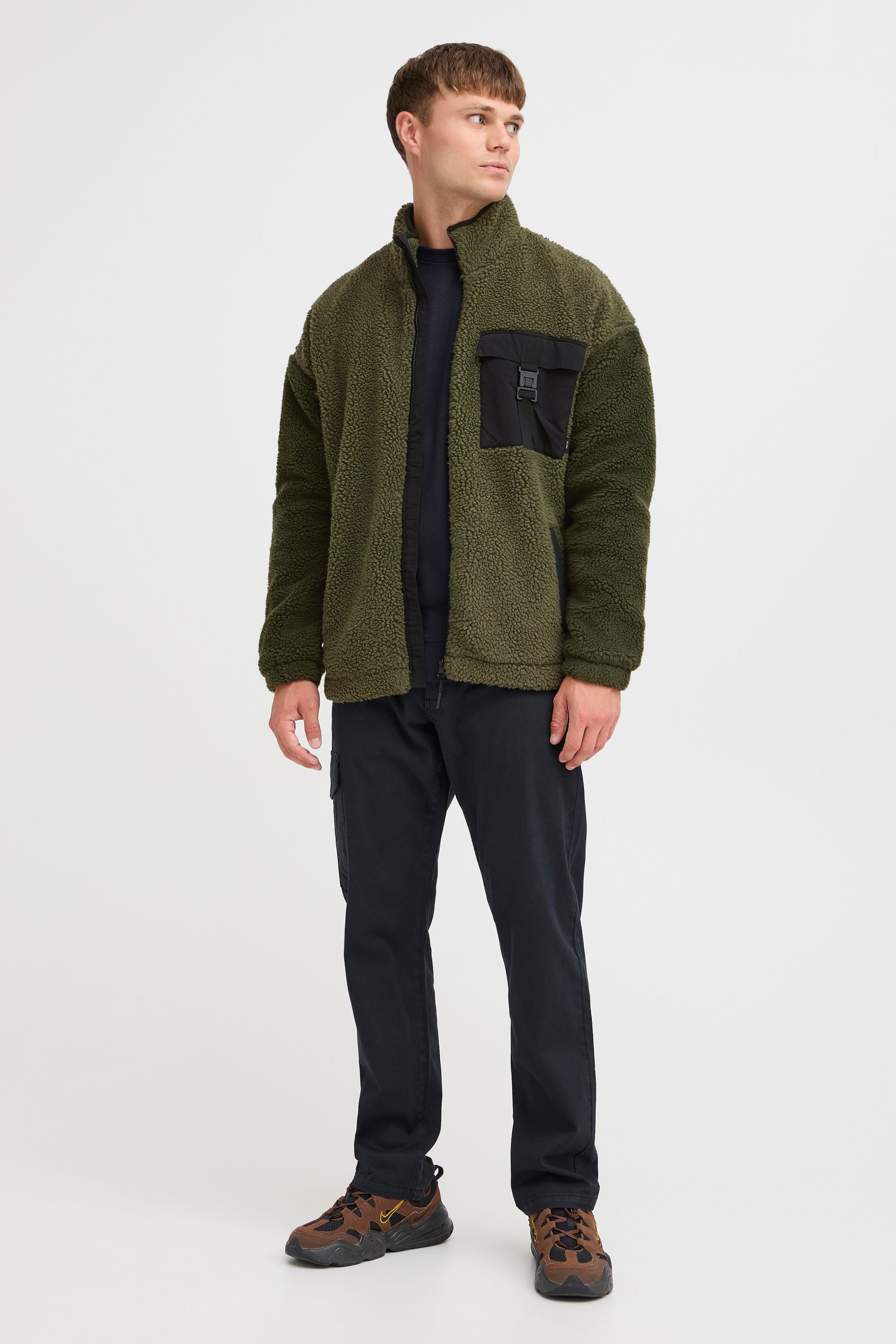 Indicode Fellimitatjacke »Fellimitatjacke IDTrautmar«, ohne Kapuze