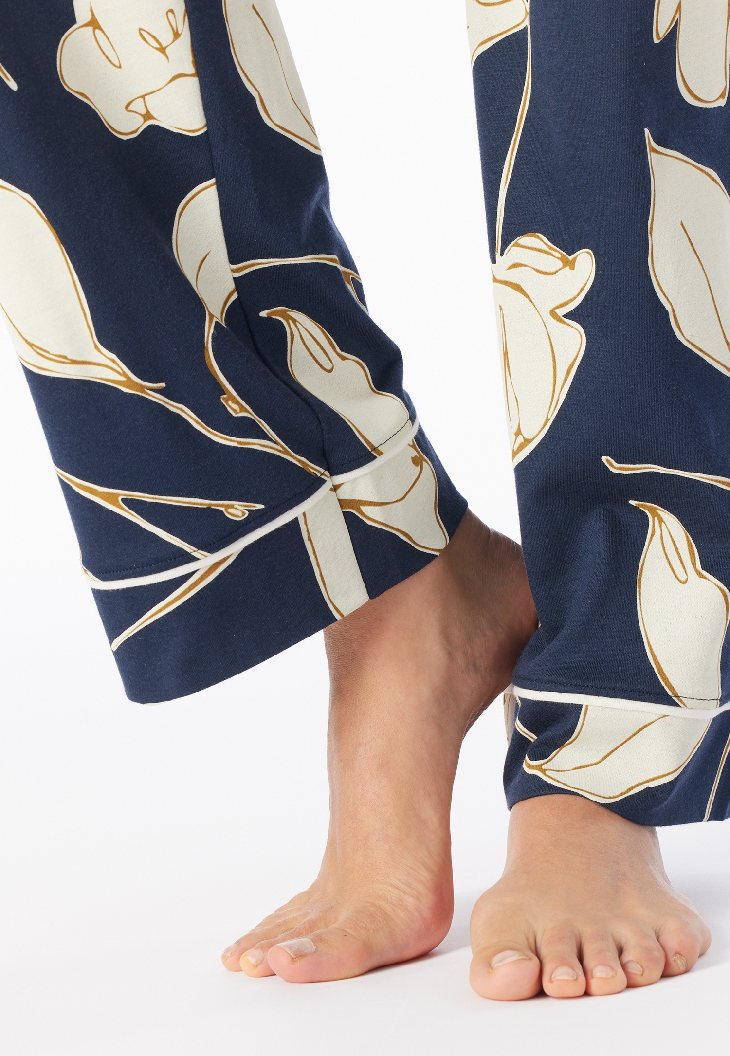 Schiesser Schlafanzug »Comfort Nightwear« 2 Baumwollmischung, Rundhalsausschnitt, langärmelig