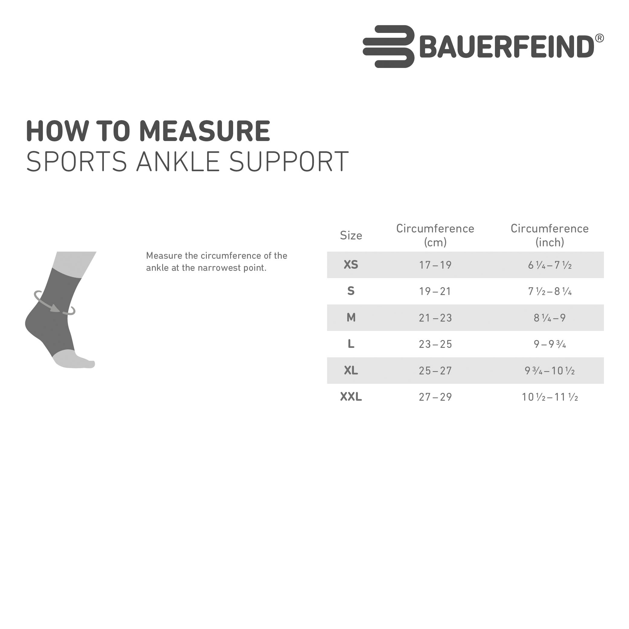 Bauerfeind Fußbandage »Ankle Support«, für den linken Fuß