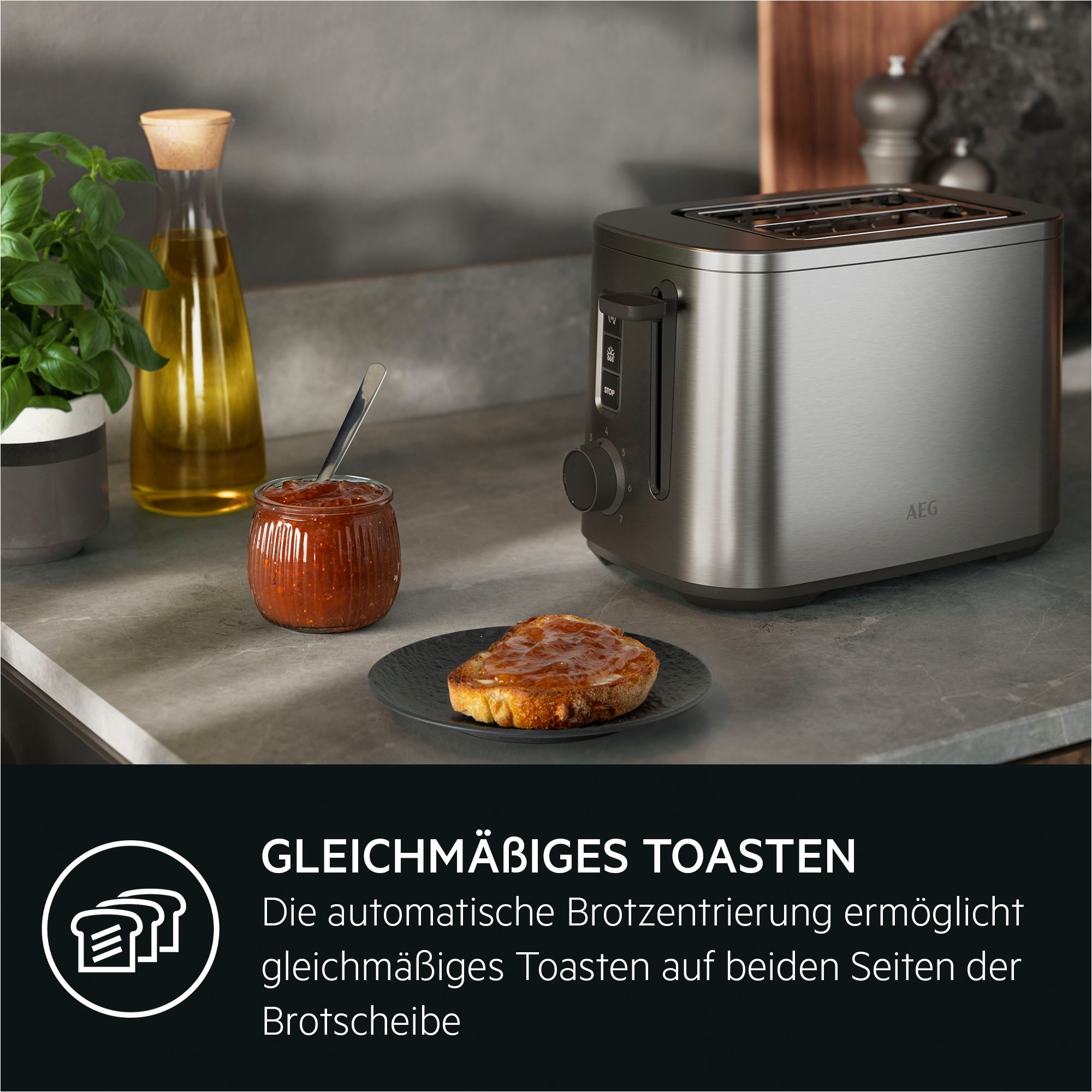 AEG Toaster »T5-1-4ST«, Scheiben, für Jahren XXL 800 W mit Schlitze, 2 2 Garantie 3