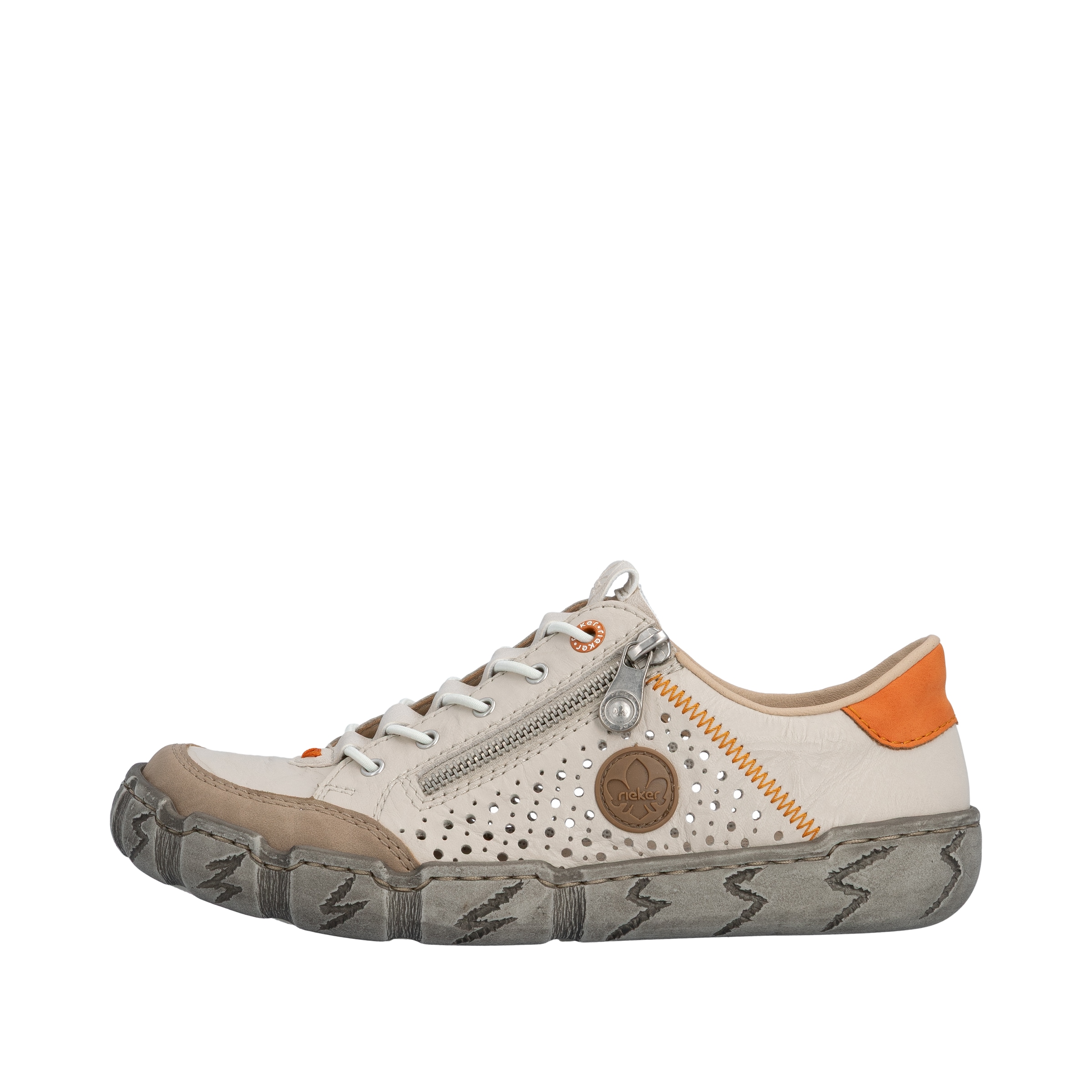 Rieker Slip-On Sneaker  mit Sohle im Used-Look, Freizeitschuh, Halbschuh, Schlupfschuh