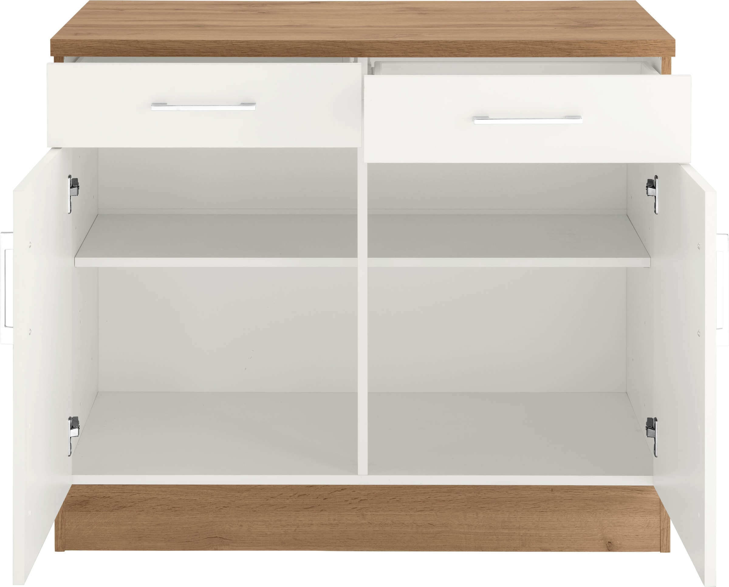 KOCHSTATION Unterschrank »KS-Colmar« 100 cm, mit Metallgriff, für viel Stauraum