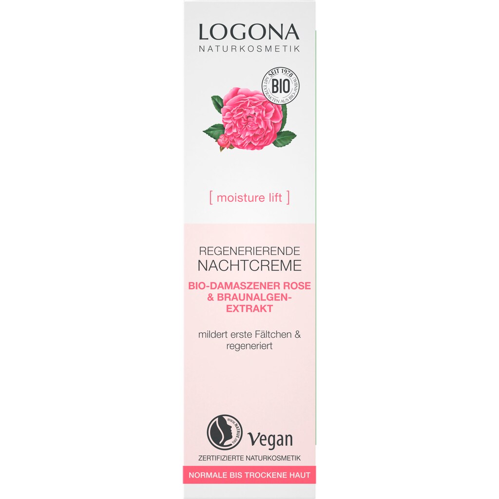 LOGONA Nachtcreme »Logona moisture lift«