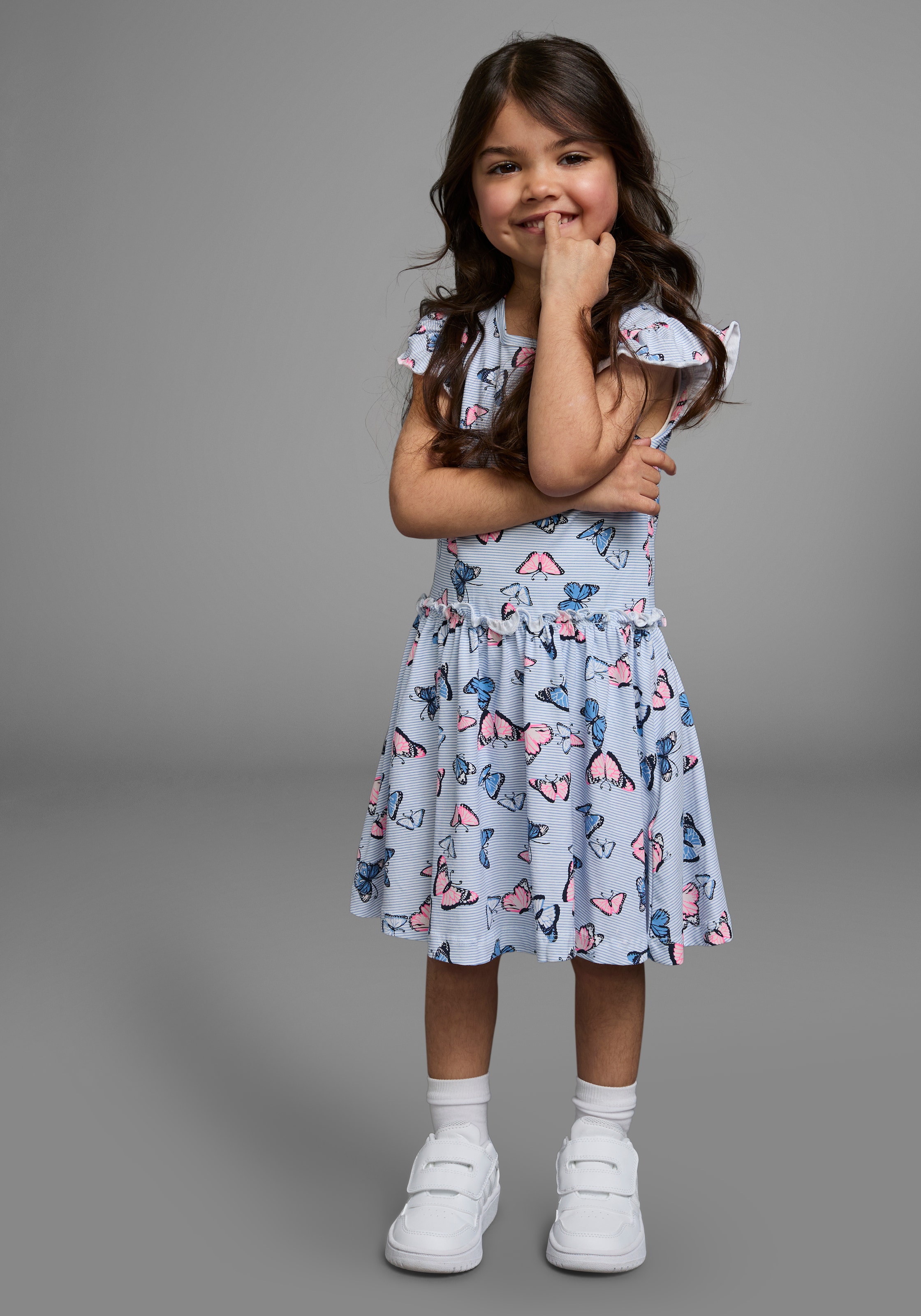 KIDSWORLD Jerseykleid »für kleine Mädchen« sommerliche Anlässe und Partys,  kniefreie Länge,  modische Note