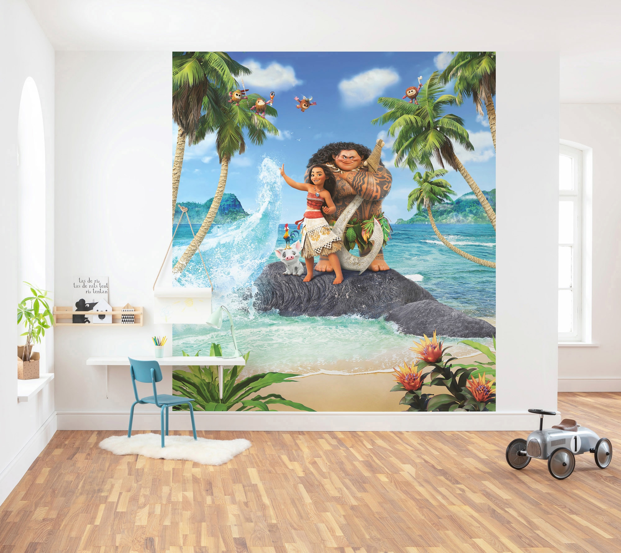 Komar Vliestapete »Digitaldruck Vlies -  Moana Beach - Größe 250 x 280 cm« bedruckt glatt Kinderzimmer
