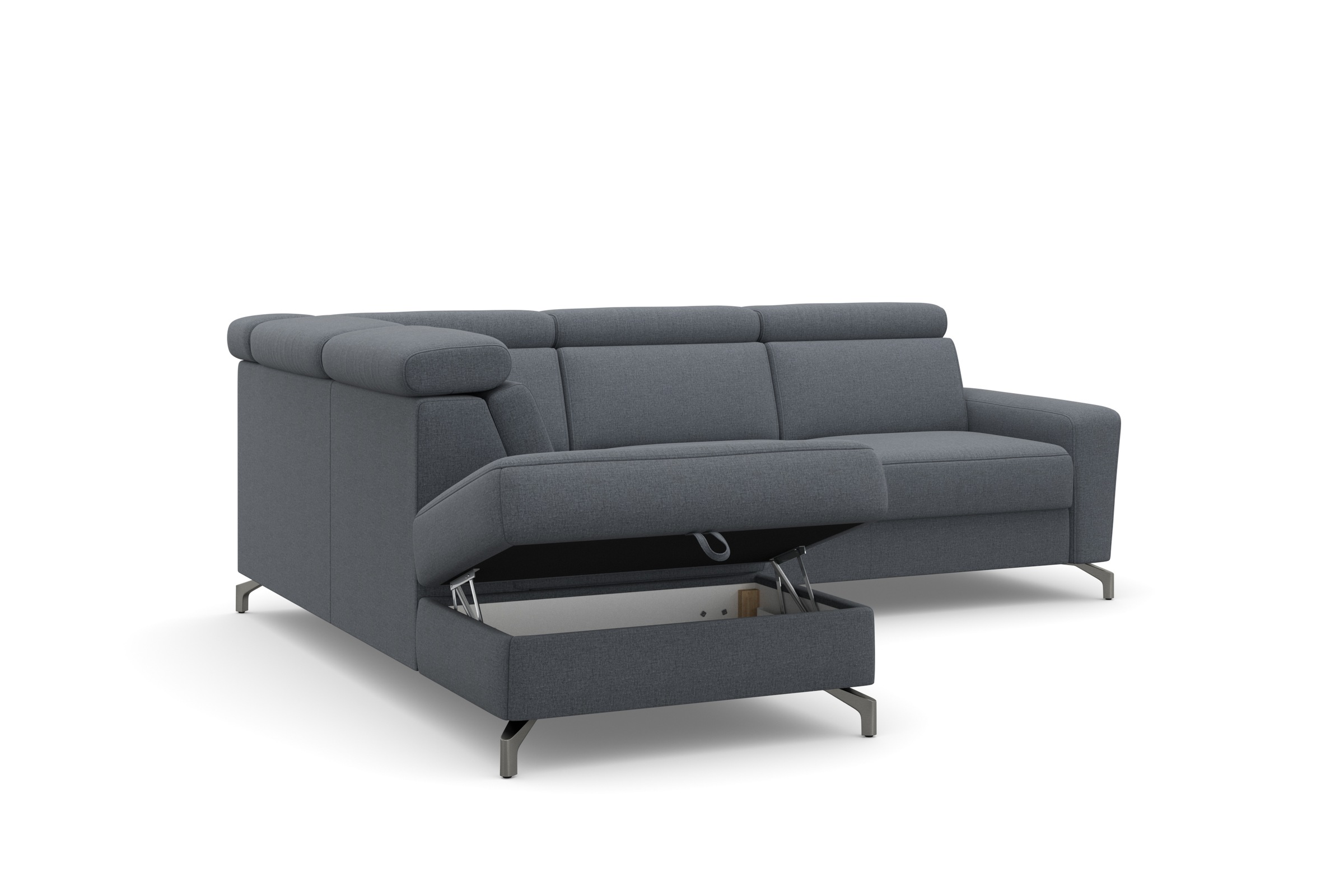 sit&more Ecksofa »Scarlett L-Form«, inklusive Kopfteilverstellung, wahlweise mit Bettfunktion, Bettkasten