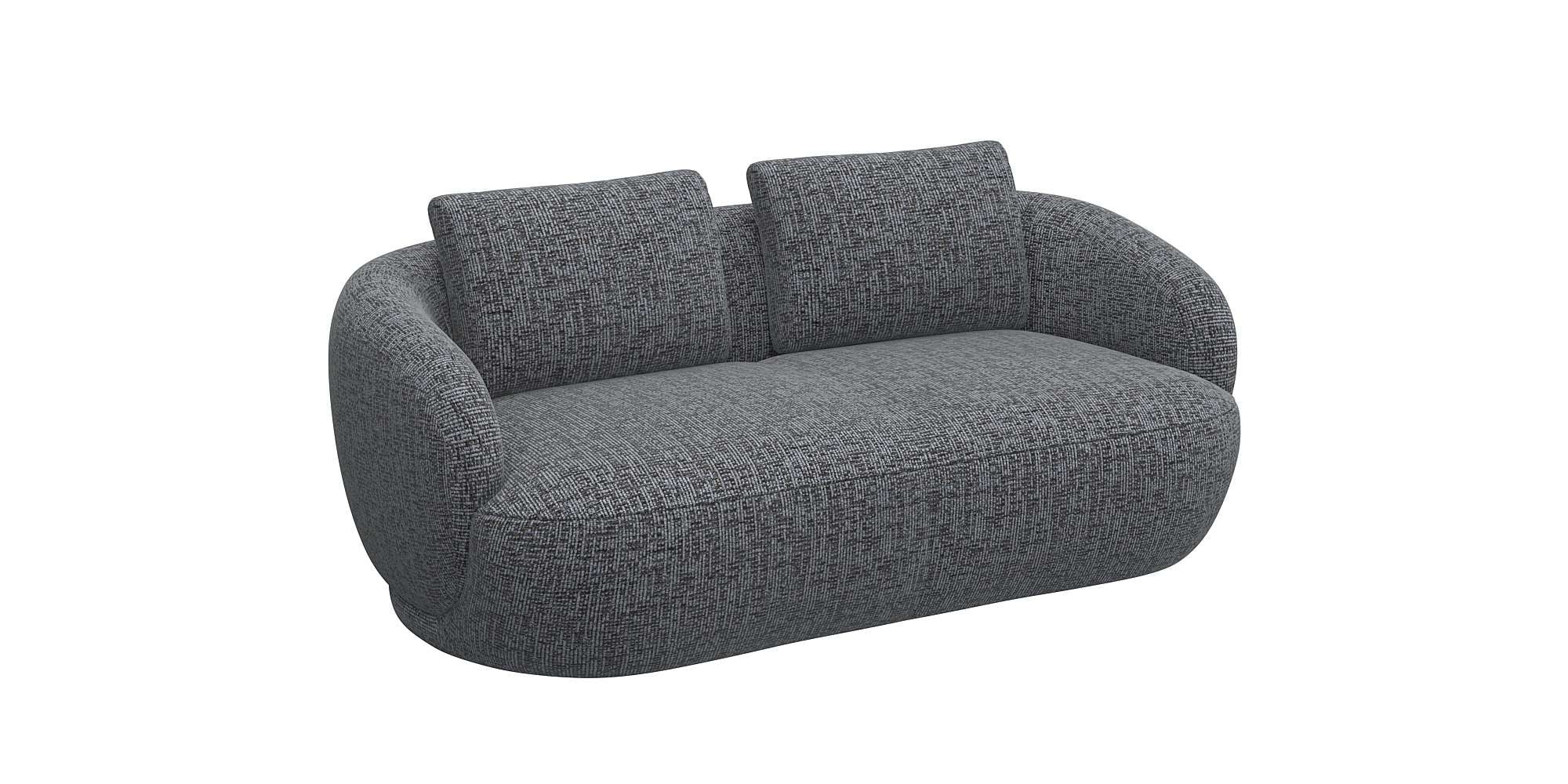 FLEXLUX 2,5-Sitzer »Torino, rund, Couch, Loveseat,«, Modernes, organisches Sofa-Design, Kaltschaum, Wellenunterfederung