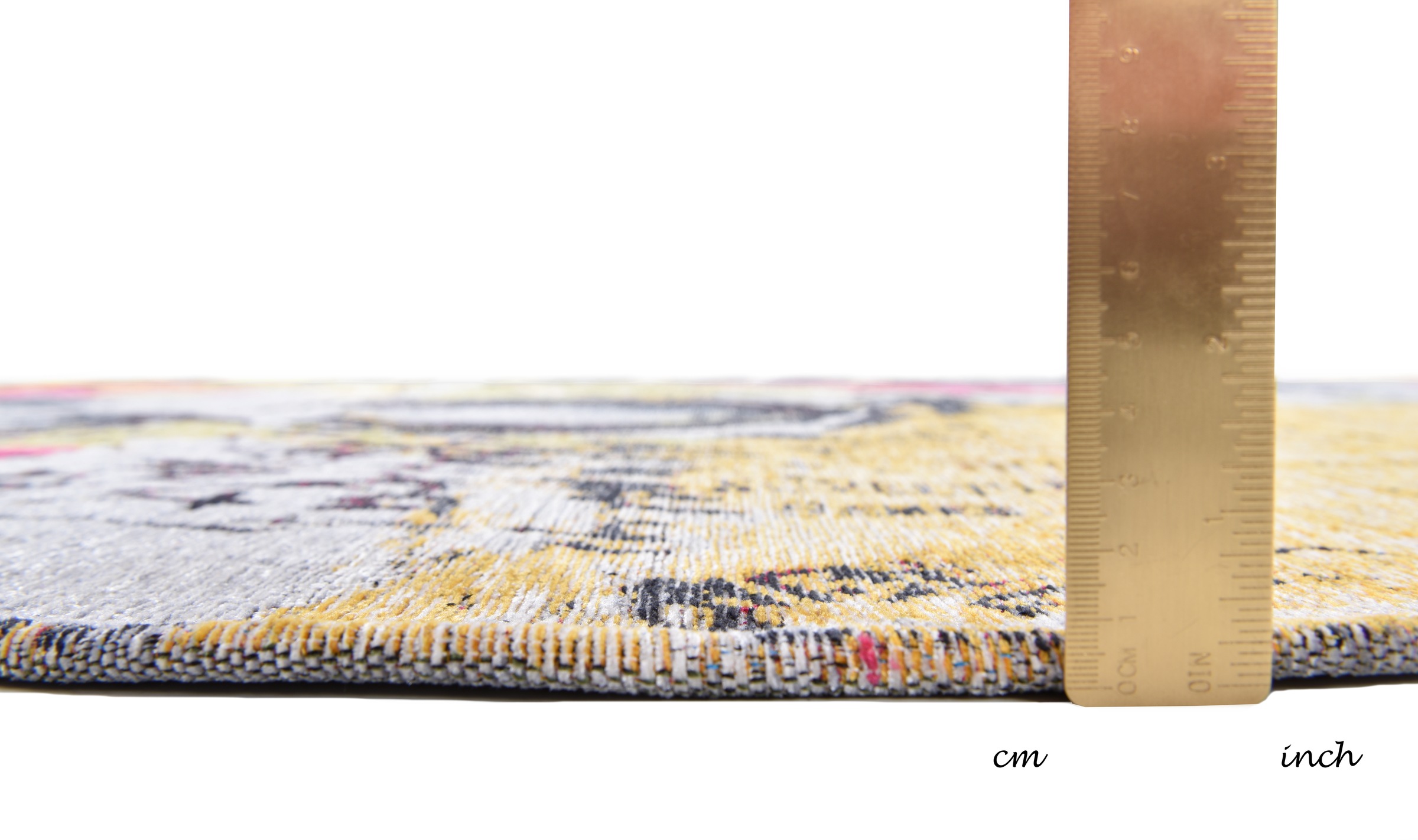 Gino Falcone Teppich »Cosima-107« rund 3 mm Höhe flachgeweber Jaquard-Teppich, mit Chenillegarn, modernes Design