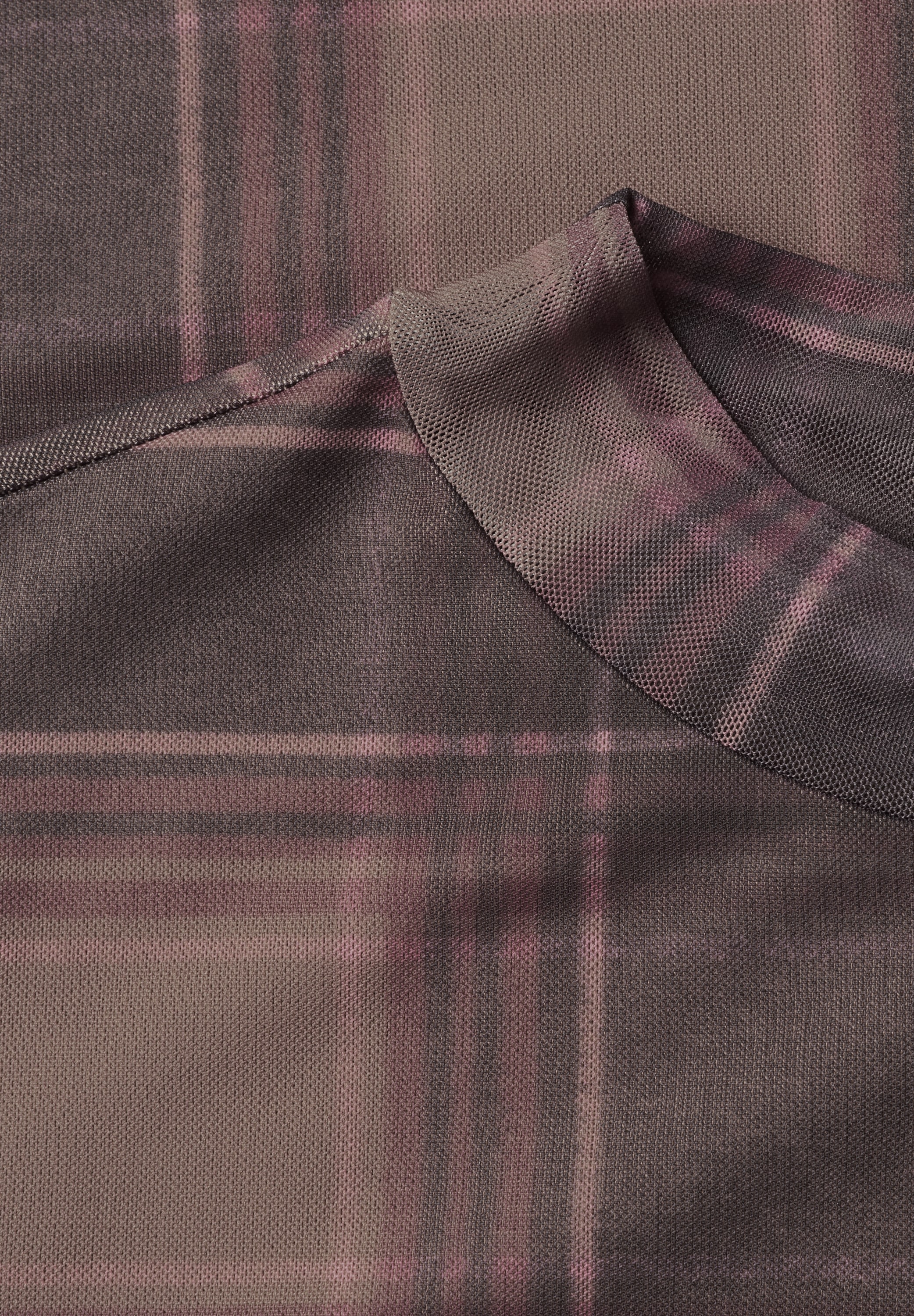 STREET ONE Langarmshirt Mesh-Shirt mit Rundhals und Prints