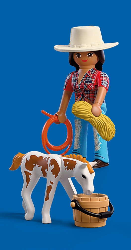 Playmobil® Konstruktions-Spielset »DuoPack Reiterin mit Fohlen (72026), I Love Horses«