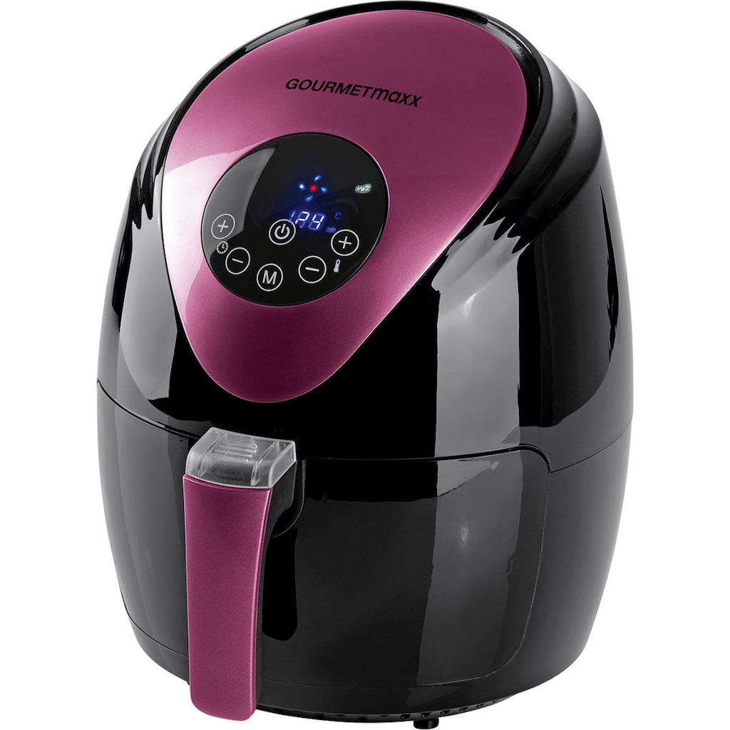 GOURMETmaxx Heißluftfritteuse »Digital, schwarz/beere«, 1500 W