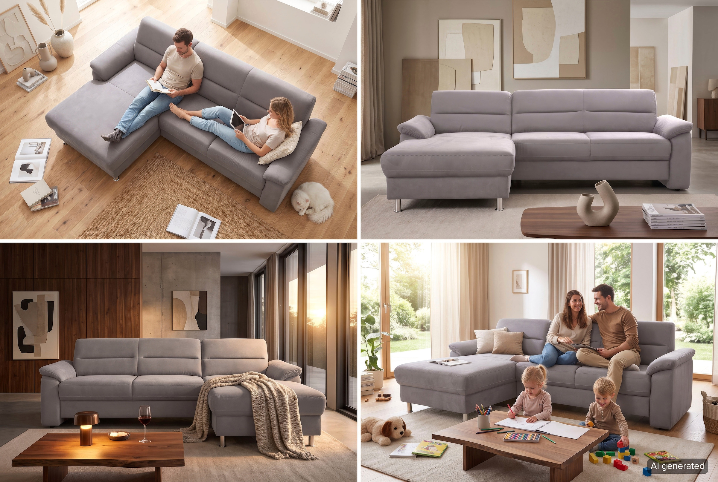 sit&more Ecksofa »Ascara L-Form, B: 251 cm, Boxspring & Federkern« Schlaffunktion optional, frei stellbar, Komfortsitz