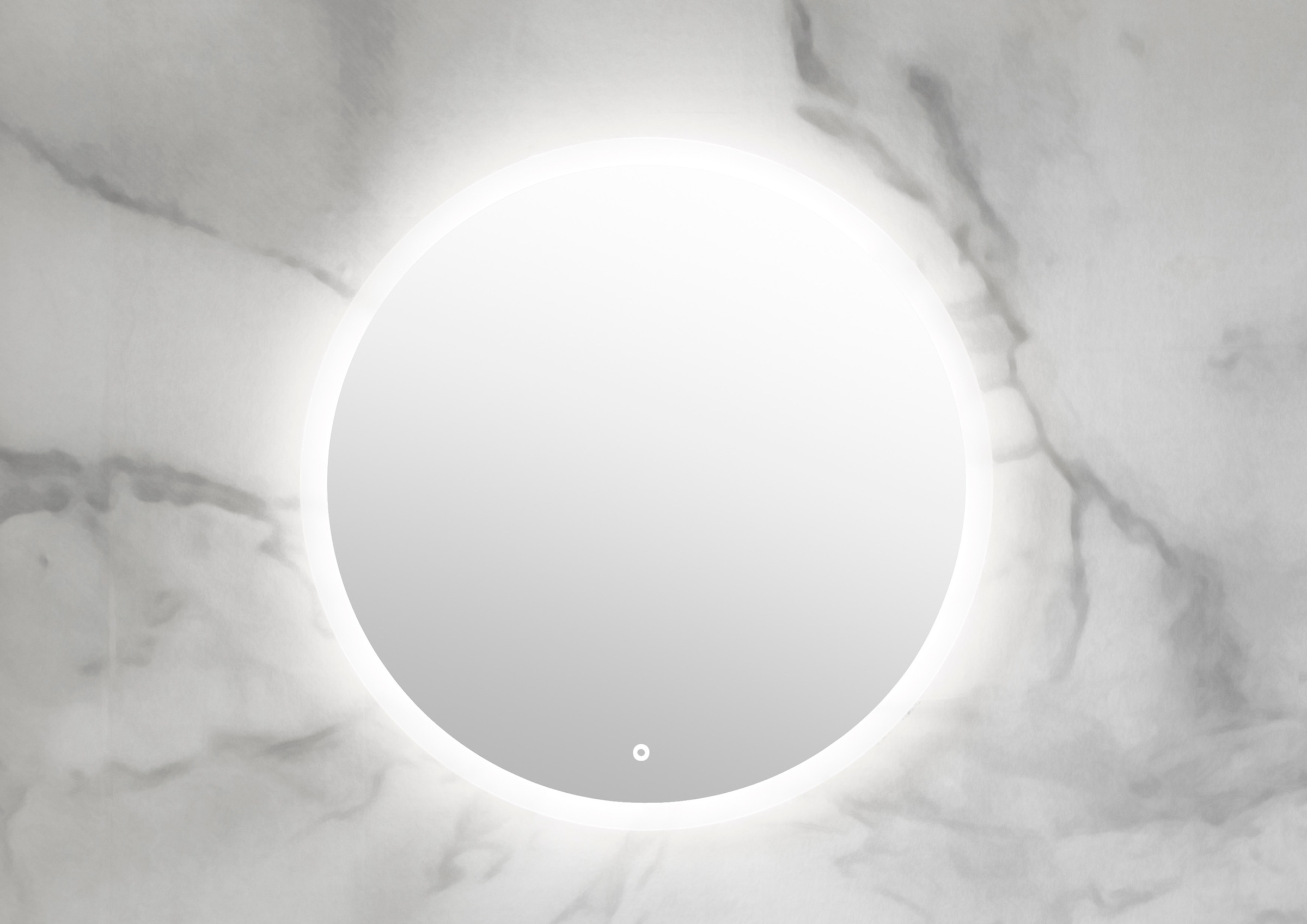 PLACES OF STYLE Badmöbel-Set »Studio Line, Bad im modernen Design, 2-teiliges Badezimmer« in 2 Farben und 2 Spiegelformen lieferbar, 2 Stk. tlg.