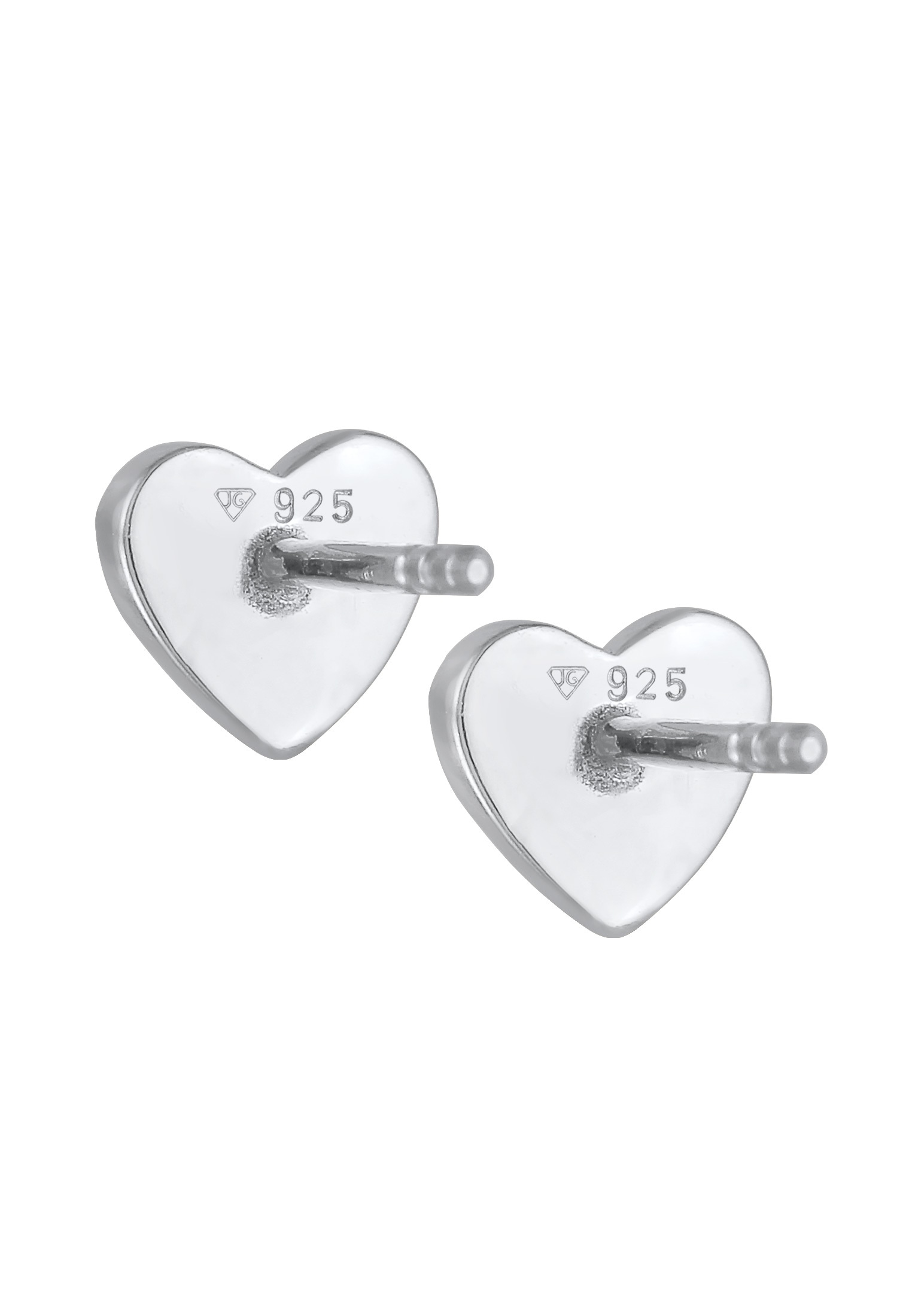 Elli Paar Ohrstecker »Ohrringe Herz Liebe Gehämmert Organic 925 Silber«
