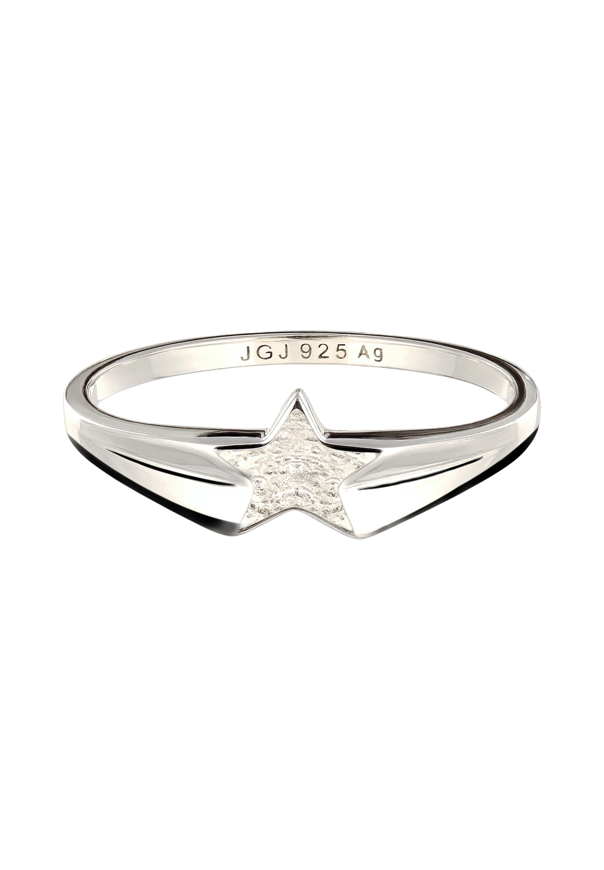Kuzzoi Siegelring »Ring Siegeling Stern Stukturiert 925 Sterling Silber«