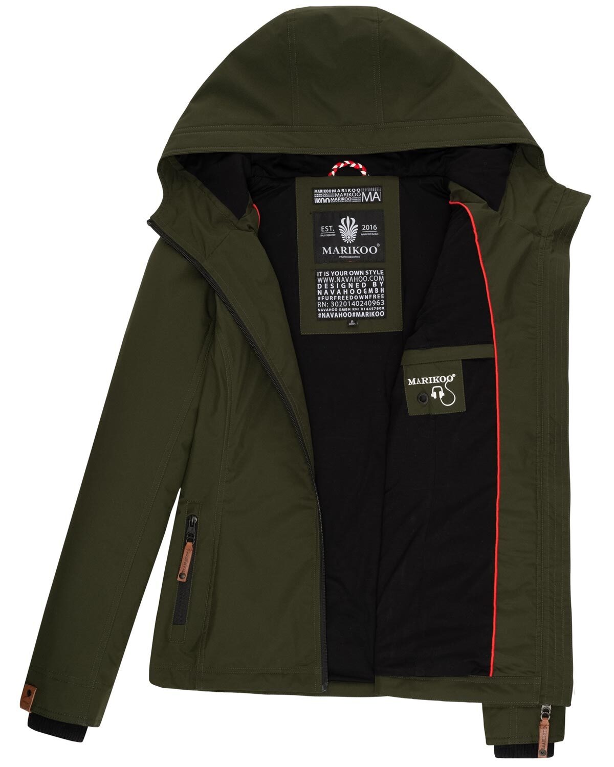 Marikoo Outdoorjacke »Marikoo Brombeere Damen Jacke B862«