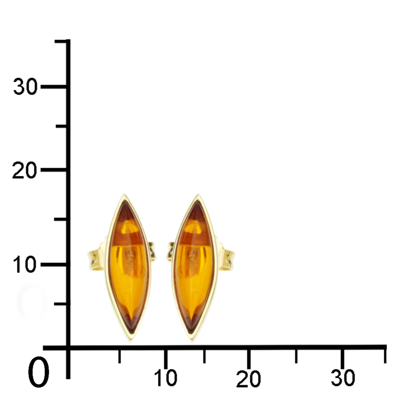 OSTSEE-SCHMUCK Paar Ohrstecker »- Caja - Gold 585/000 - Bernstein«