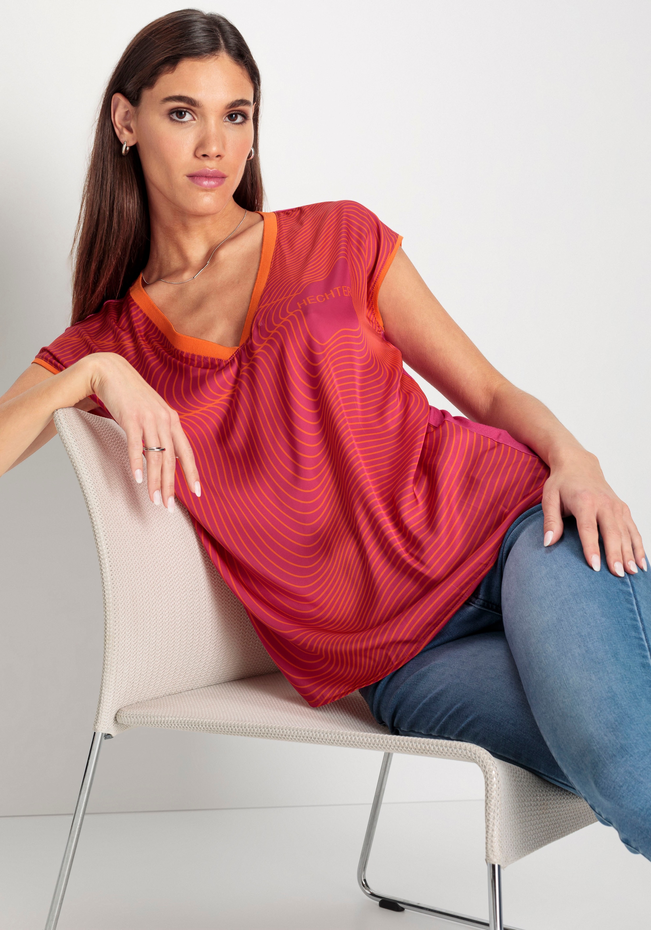 HECHTER PARIS Shirtbluse, mit Logoprint
