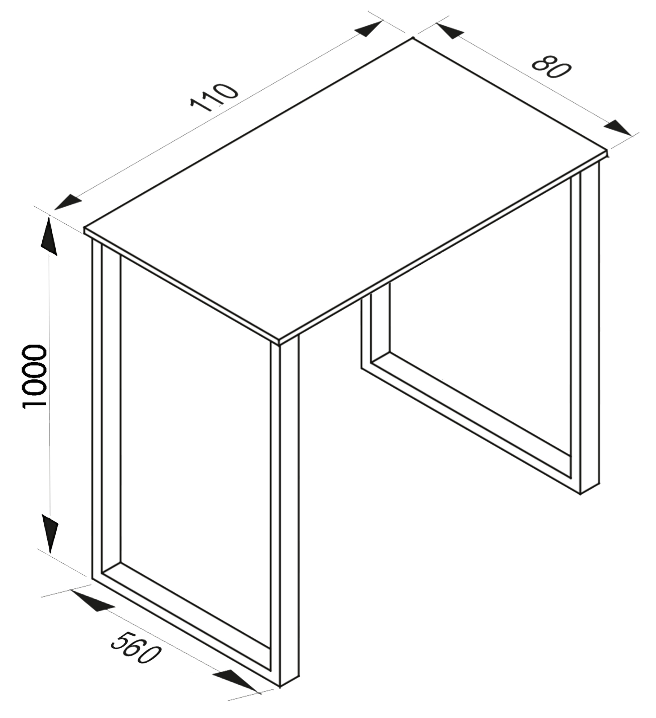 VCM Bartisch »Holz Bartisch Stehtisch Tisch Tresen Xona 110x80« 1 Stk. tlg.