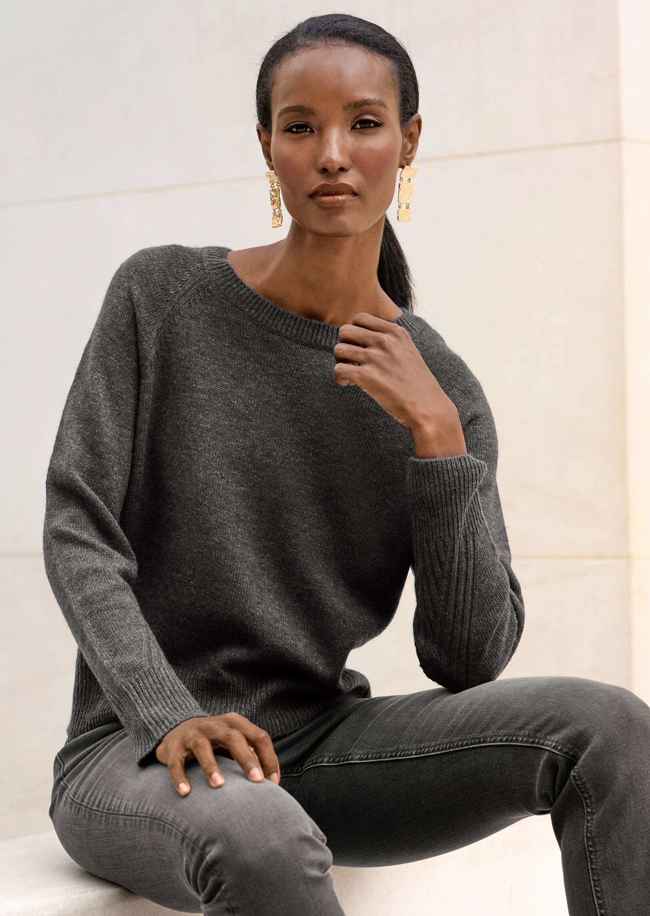 MADELEINE Longpullover »Pullover Rundhals-Pullover«