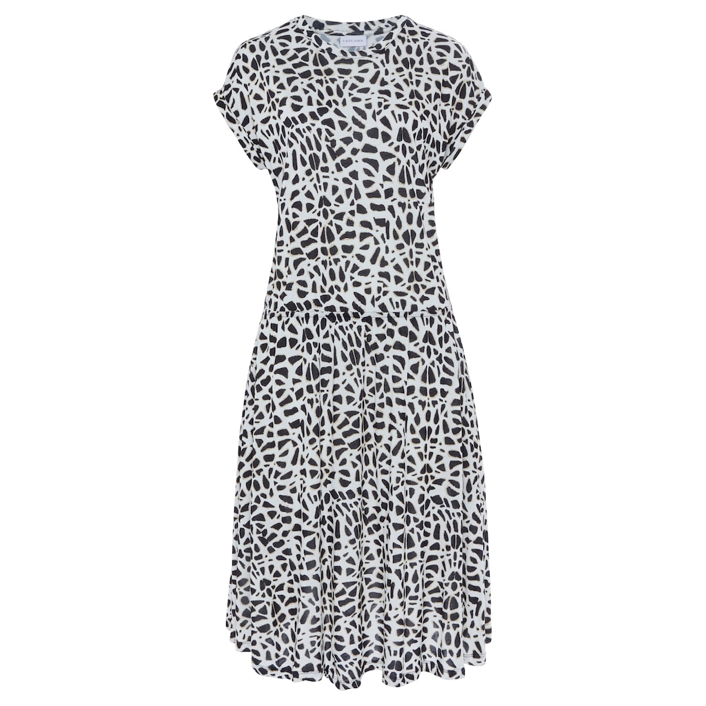 LASCANA Jerseykleid, mit Animalprint, kurzärmliges Sommerkleid, casual-chic