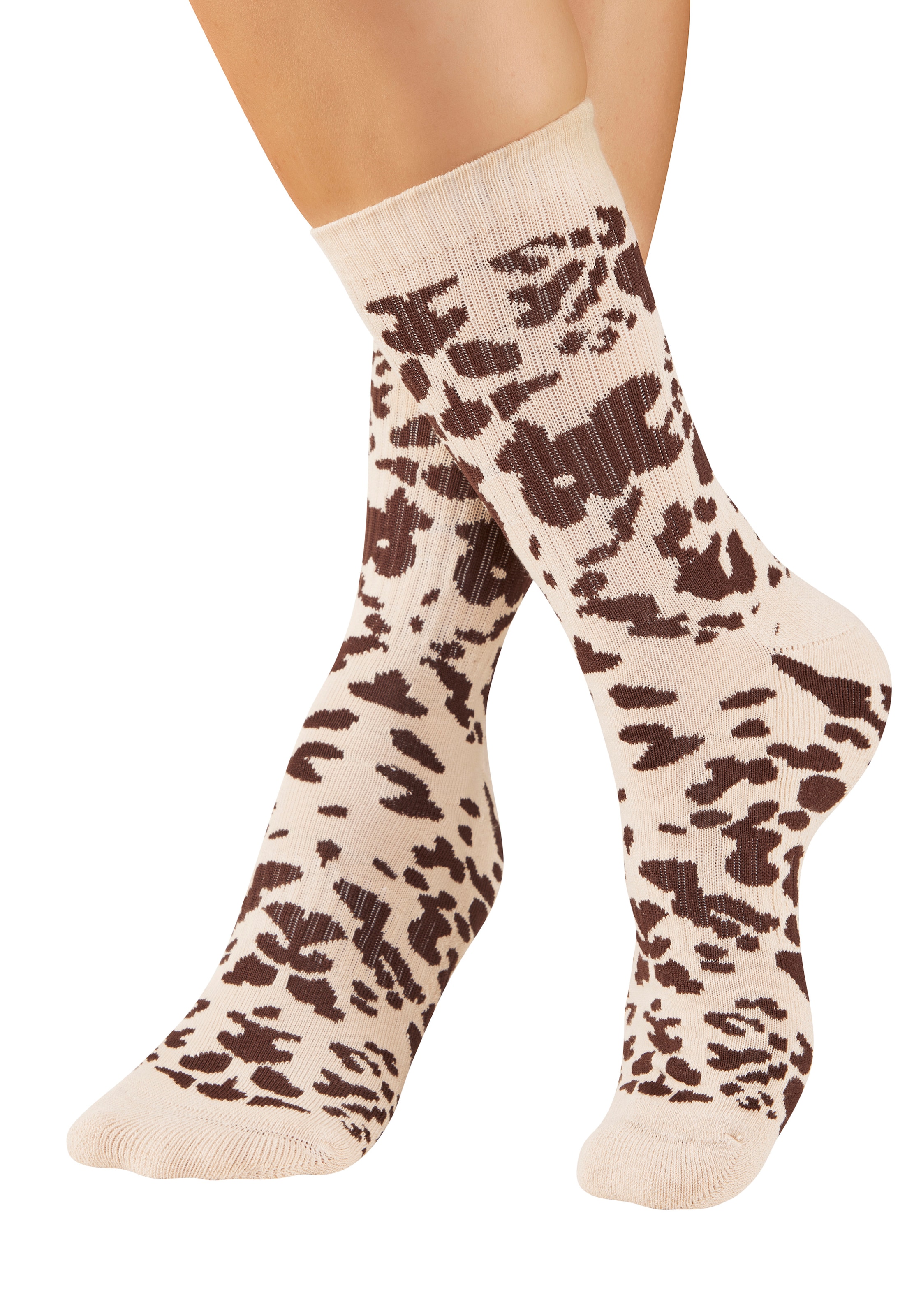 Buffalo Tennissocken »Damen Fußfrottee Sportsocken; modisch« Packung, 5 Paar tlg. in unterschiedlichen Animal Muster Designs