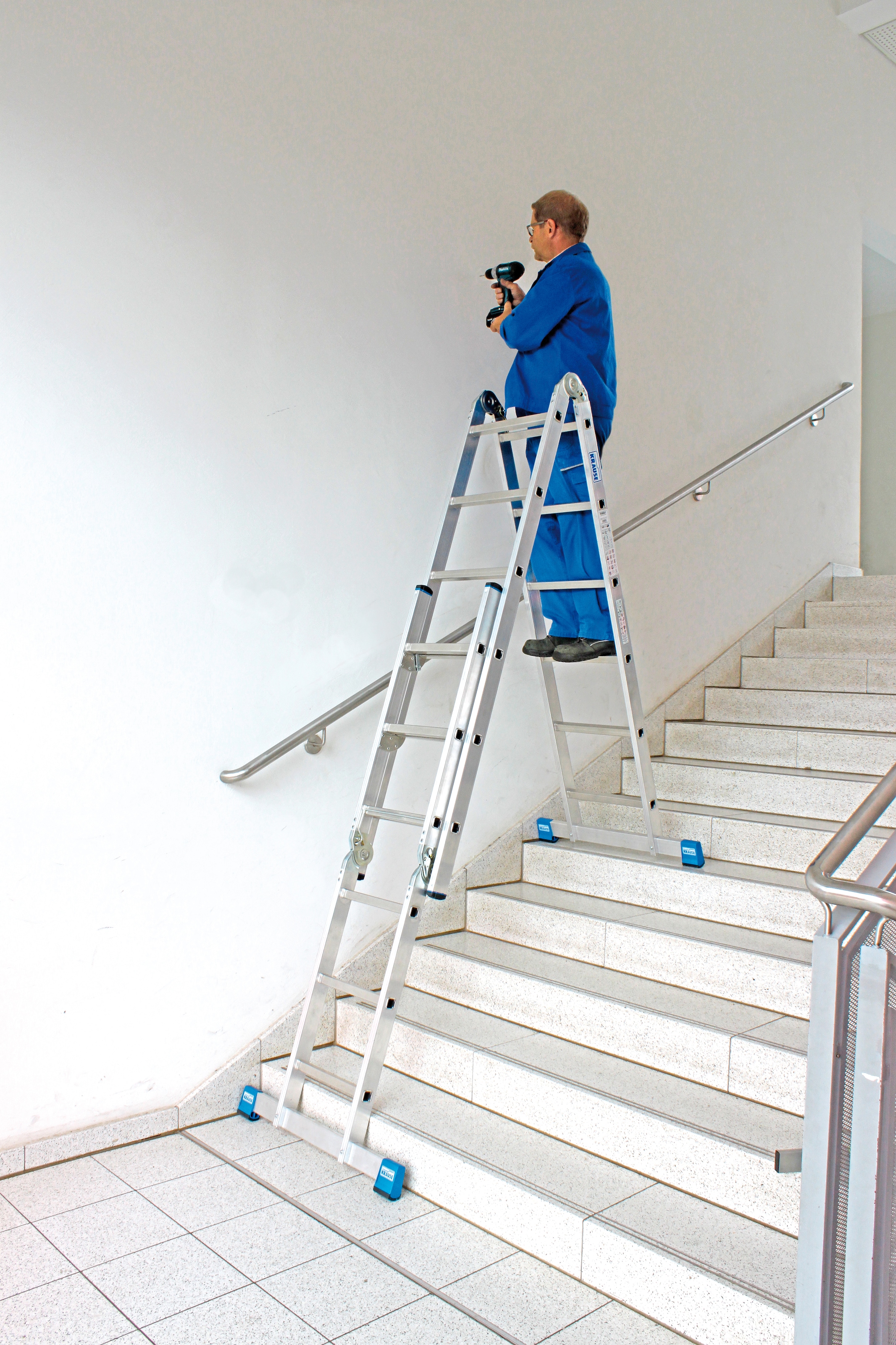 KRAUSE Gelenkleiter »Stabilo« Combileiter mit 2x3 und 2x6 Sprossen