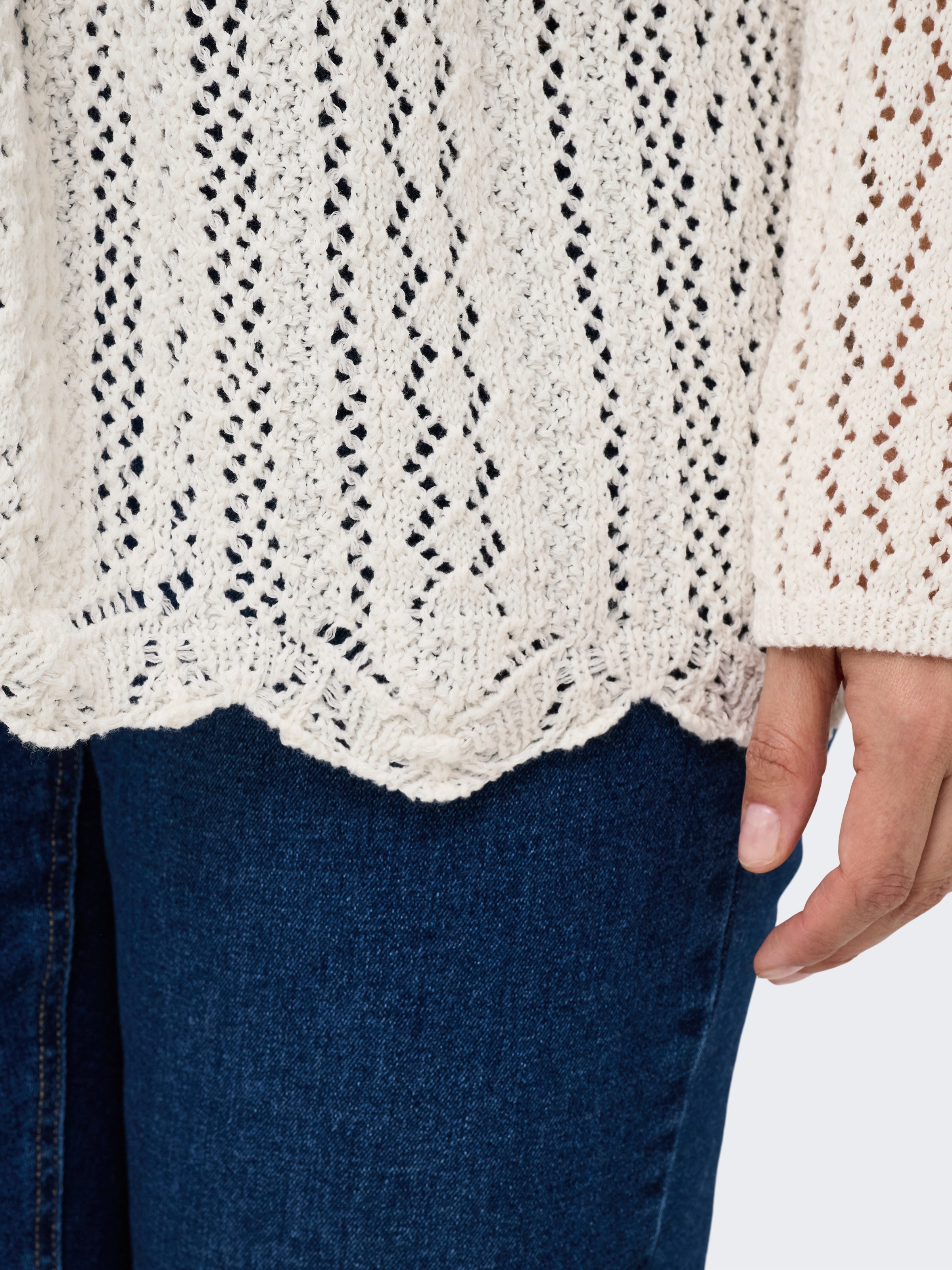 ONLY CARMAKOMA Strickjacke »CARNOLA 7/8 LIFE OPEN CARDIGAN KNT NOOS«