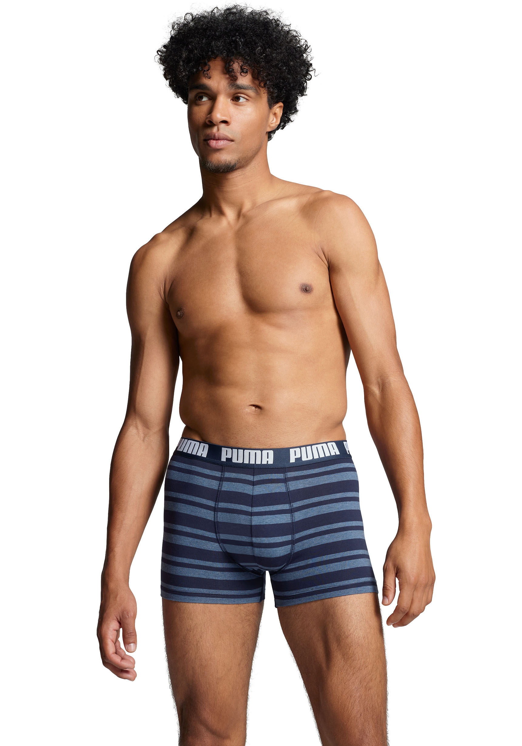 PUMA Boxershorts »PUMA MEN EVERYDAY PLACED LOGO BOXERS 2P« Packung, 2er Pack,  mit Logo Webbund