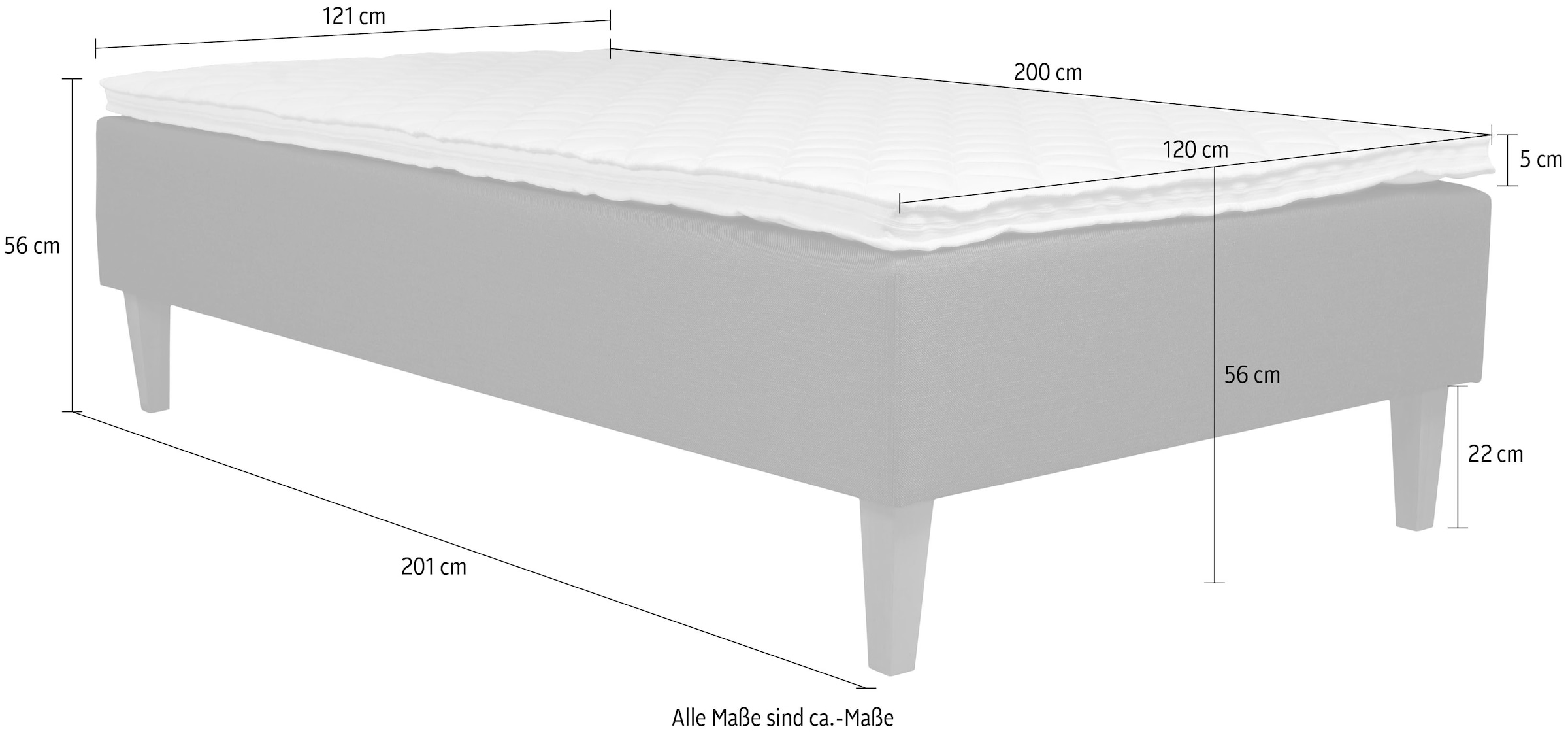 Home affaire Boxspringbett »Osterberg«, mit Taschen-Federkernunterbox