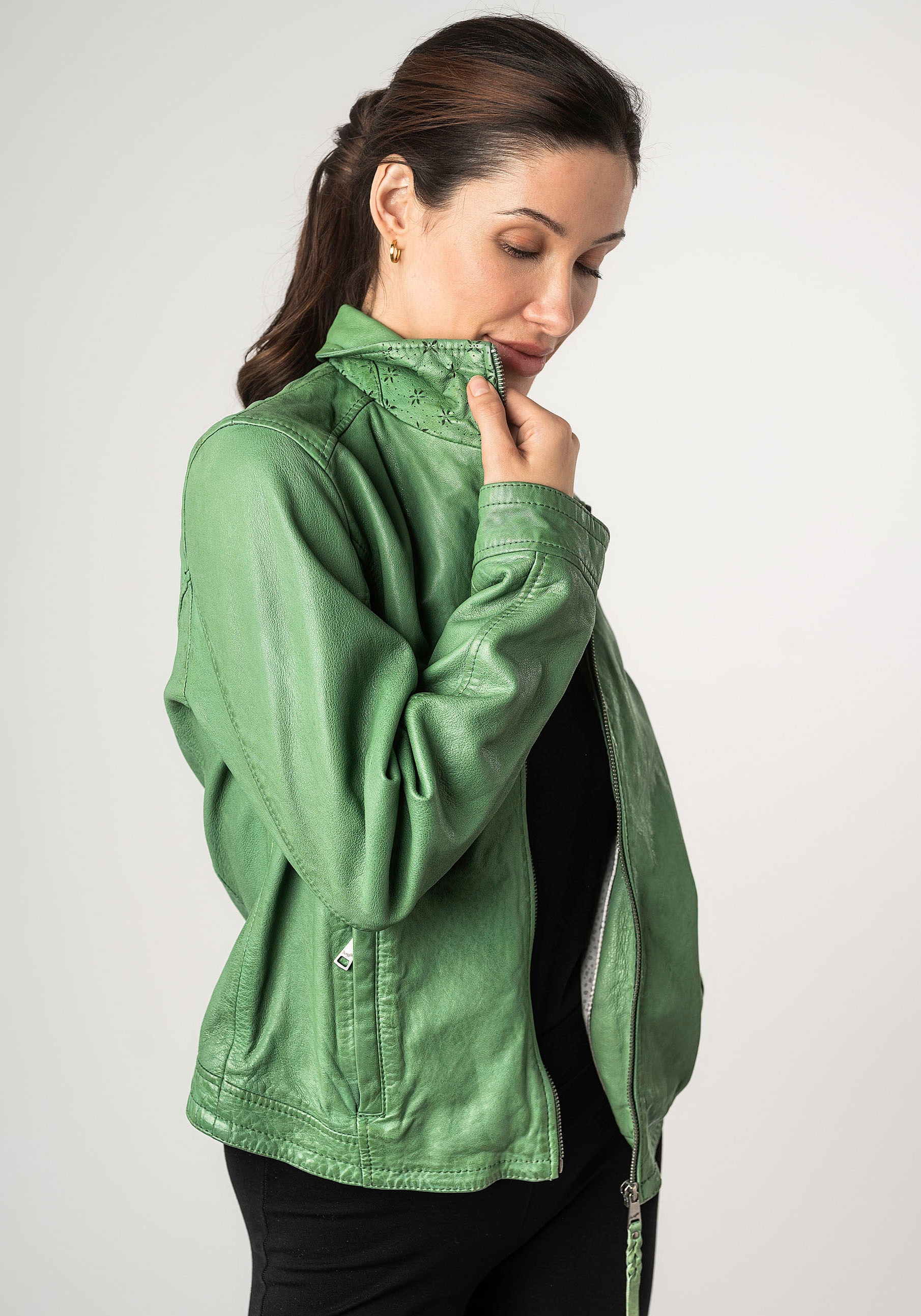 Mauritius Lederjacke »MWWalli«, mit Stehkragen