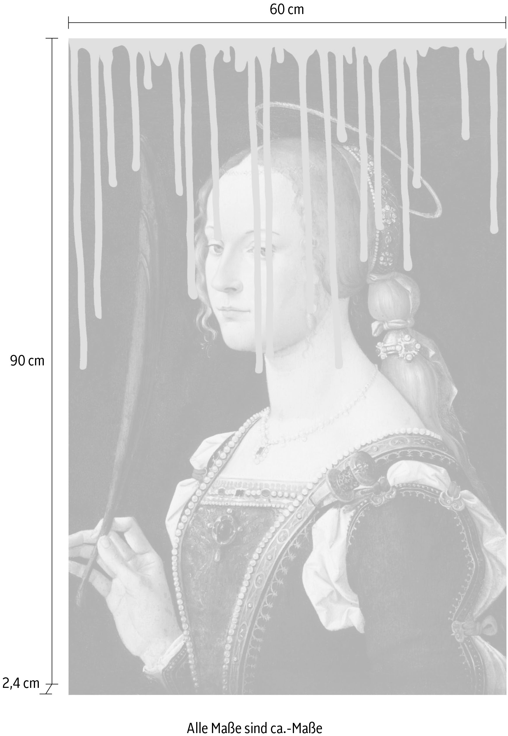 queence Acrylglasbild »Frau mit Farbklecks« Bilder von Frauen | Formen | Frau | Gemälde | Historische Persönlichkeiten | Kunst Fine Art-Print in Galeriequalität