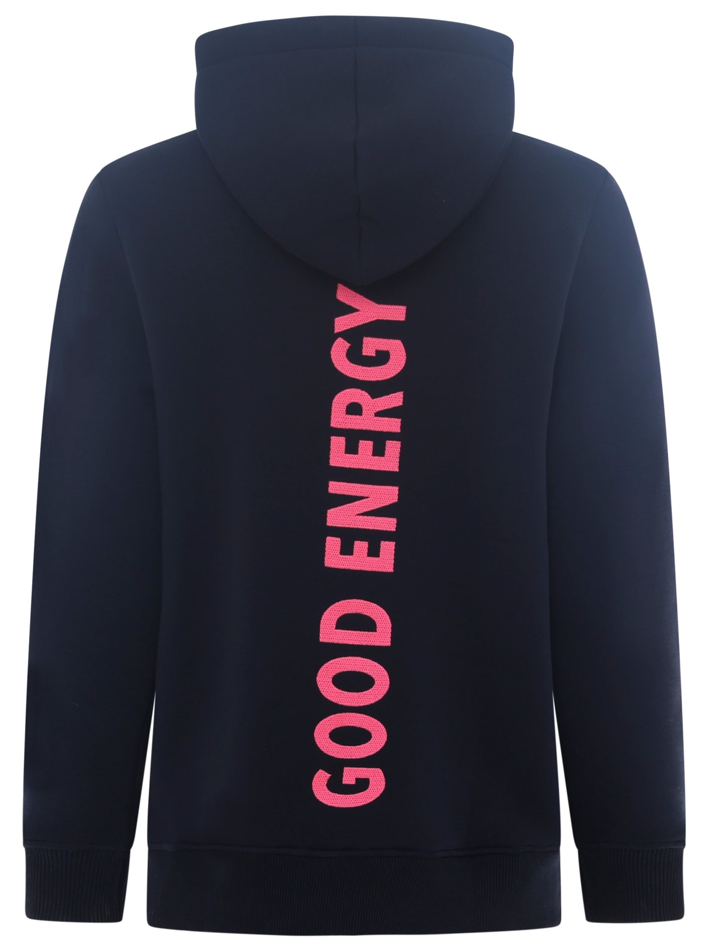Zwillingsherz Sweatshirt, gestickter Schriftzug, Kapuze, Langarm, Kängurutasche, Kordelzug