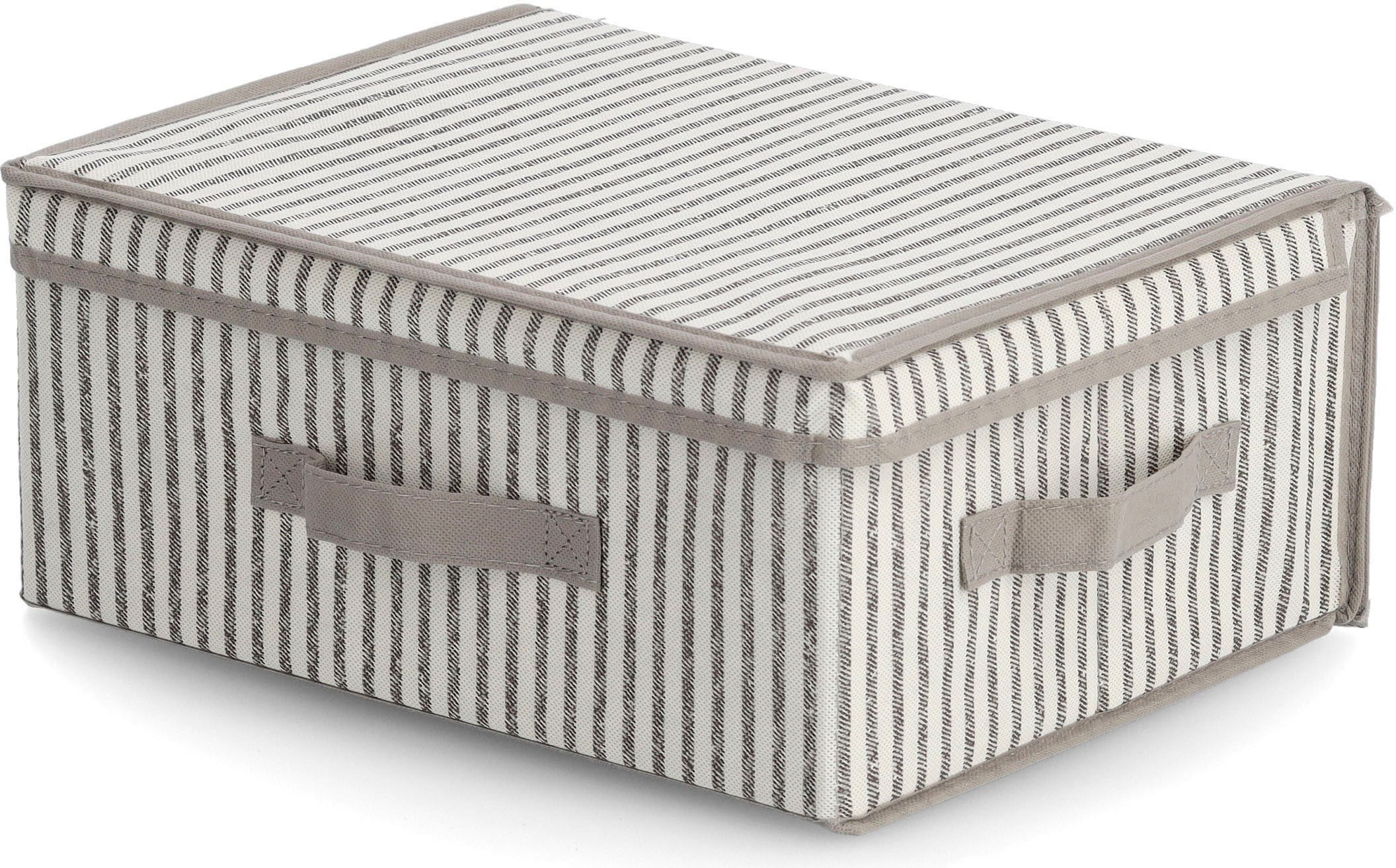 Zeller Present Aufbewahrungsbox "Stripes" Vlies, beige