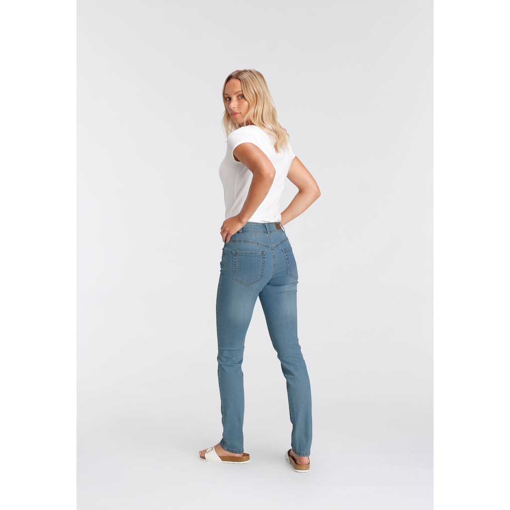 Arizona Slim-fit-Jeans »Bund mit seitlichem Gummizugeinsatz«, High Waist