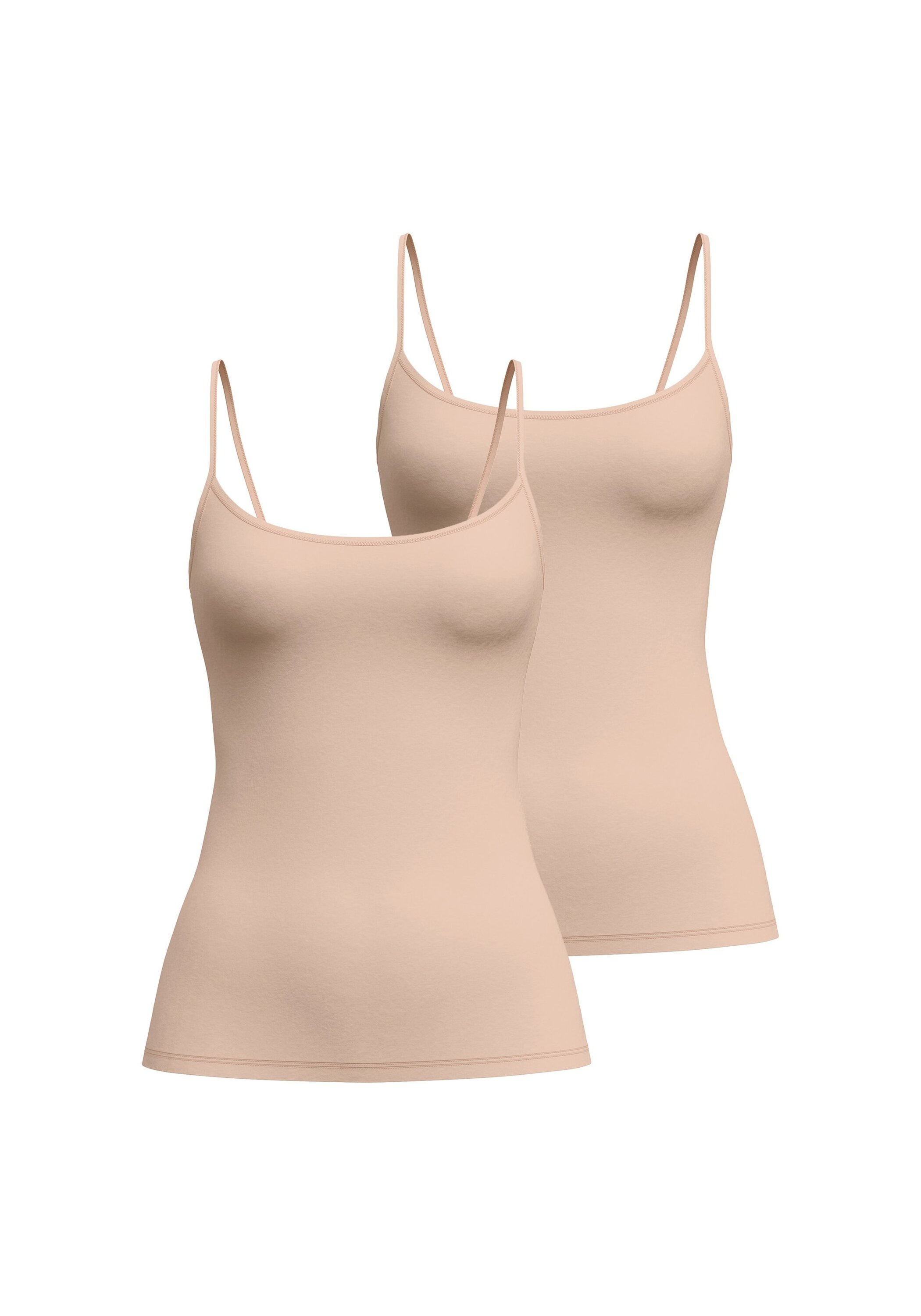 Sleek Skin Spaghetti Top 2P Damen Unterhemd