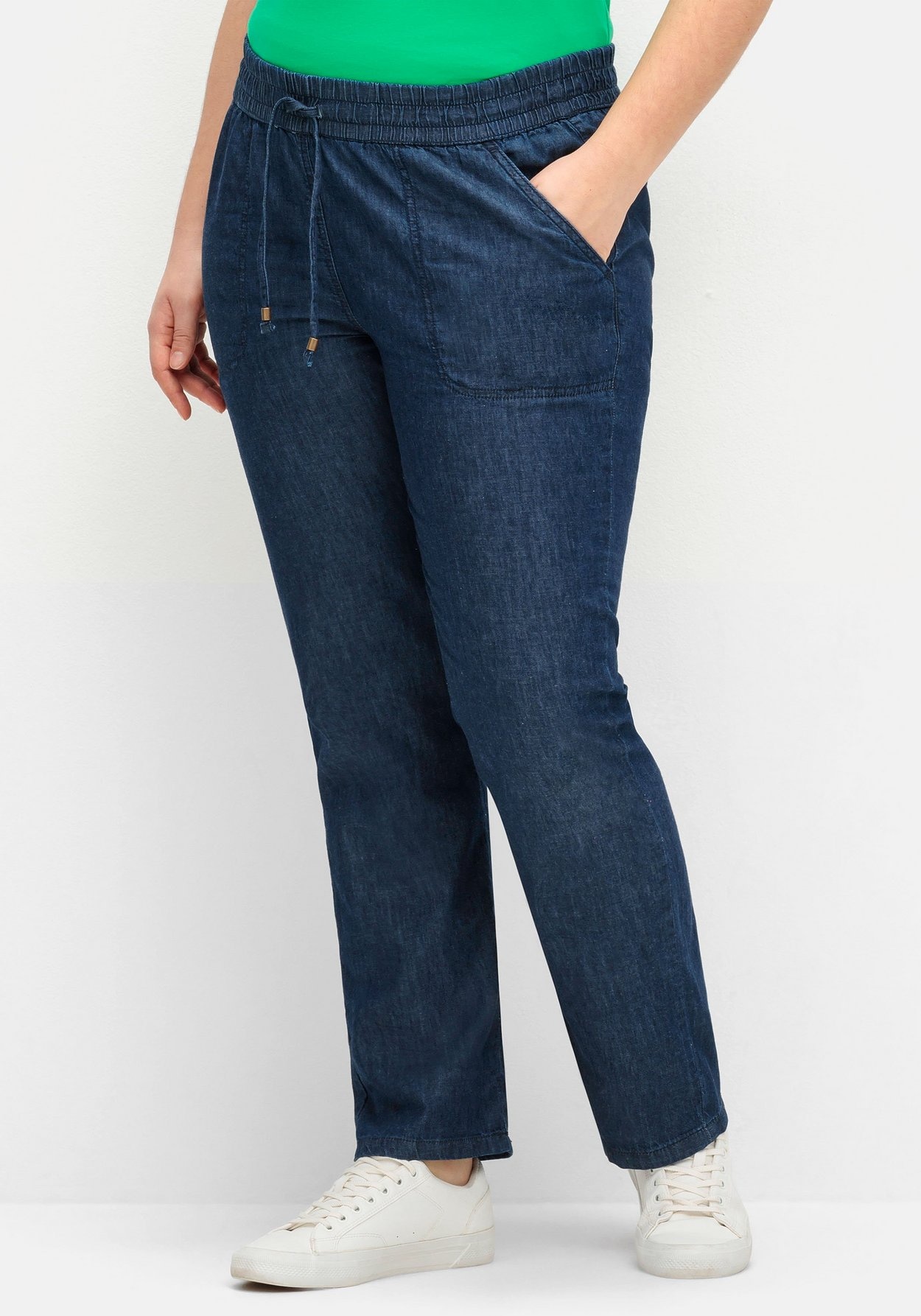 Sheego Schlupfjeans »Jeans mit gesmoktem Rundum-Dehnbund«