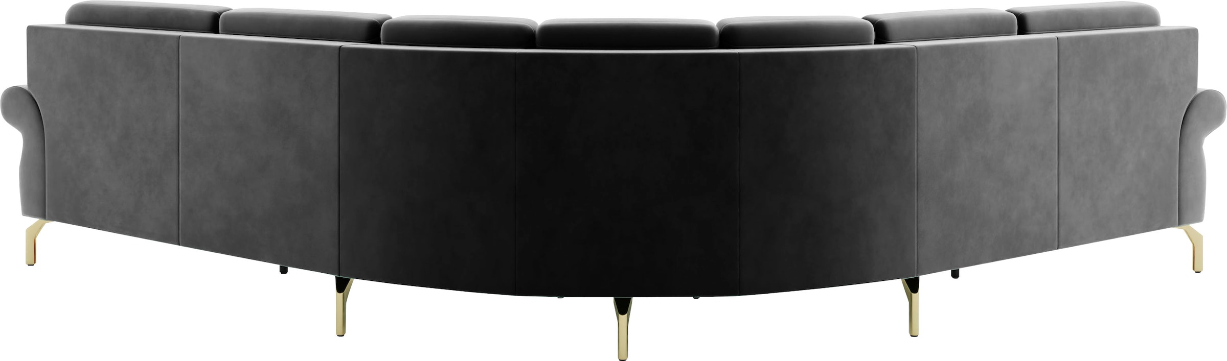 sit&more Ecksofa »Orient 1 L-Form« inkl. 4 Zierkissen mit Strass-Stein, goldfarbene Metallfüße