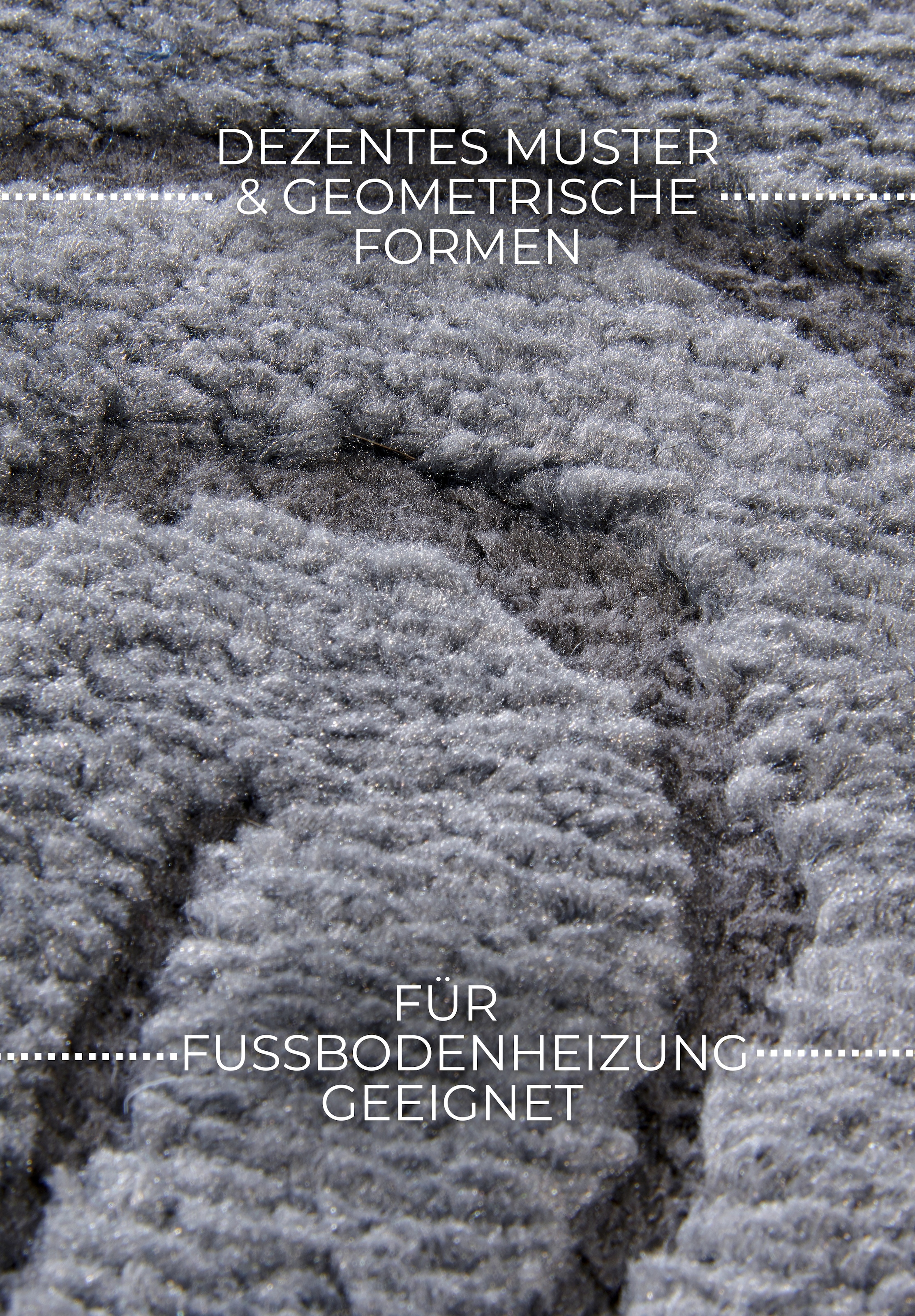 ELLE DECORATION Designteppich »Cosy Panglao, auch als Rundteppich erhältlich«, rechteckig, 14 mm Höhe, uni Kurzflor, Hoch Tief Struktur, modern, Skandi, Boho, Wohnzimmer