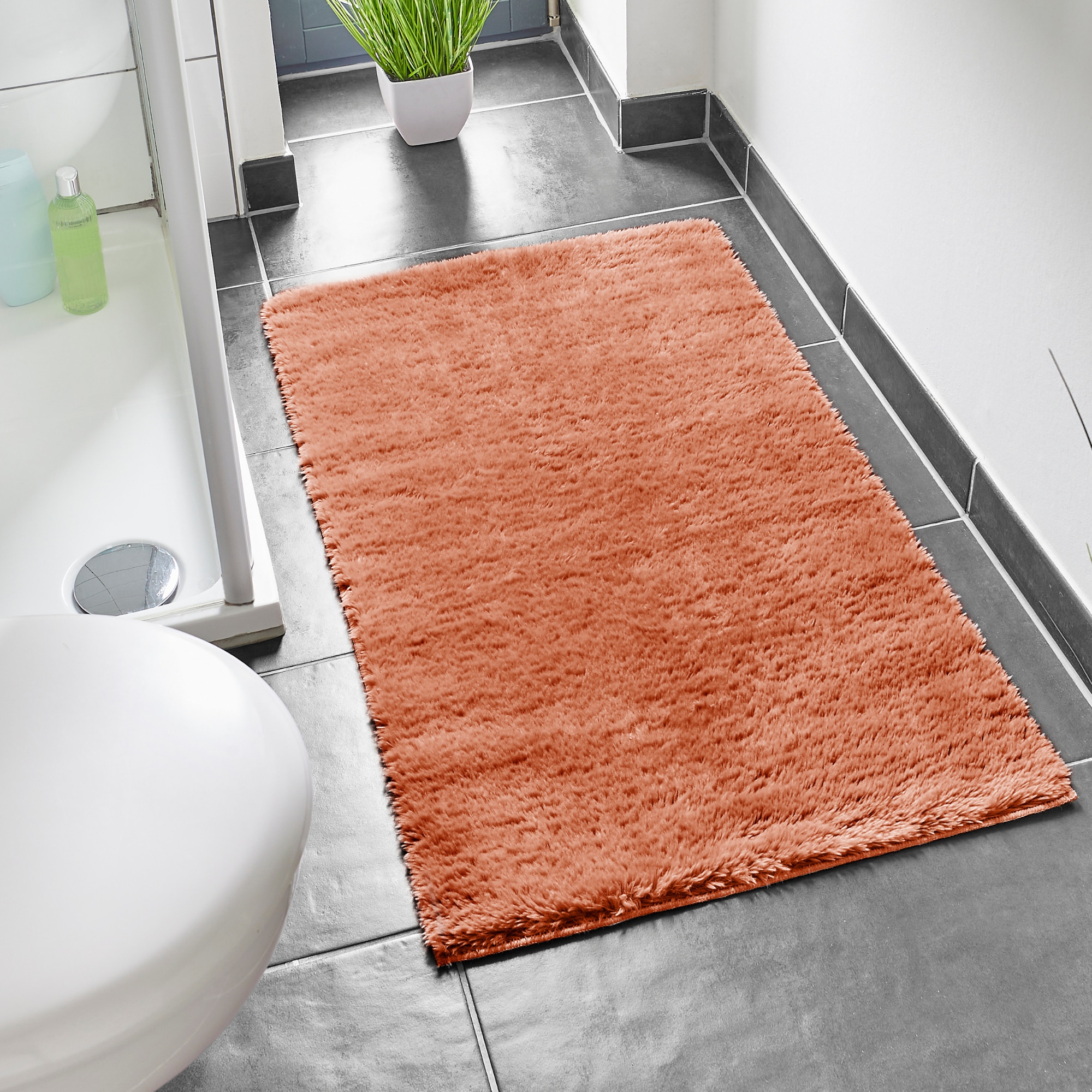 Andiamo Badematte »Florida« Höhe 23 mm rutschhemmend beschichtet fußbodenheizungsgeeignet | schnell trocknend Uni Farben, besonders weich, auch als 2er Set erhältlich