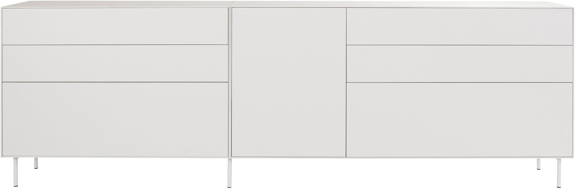 LeGer Home by Lena Gercke Sideboard »Essentials«, (2 St.), Breite: 279cm, MDF lackiert, Push-to-open-Funktion