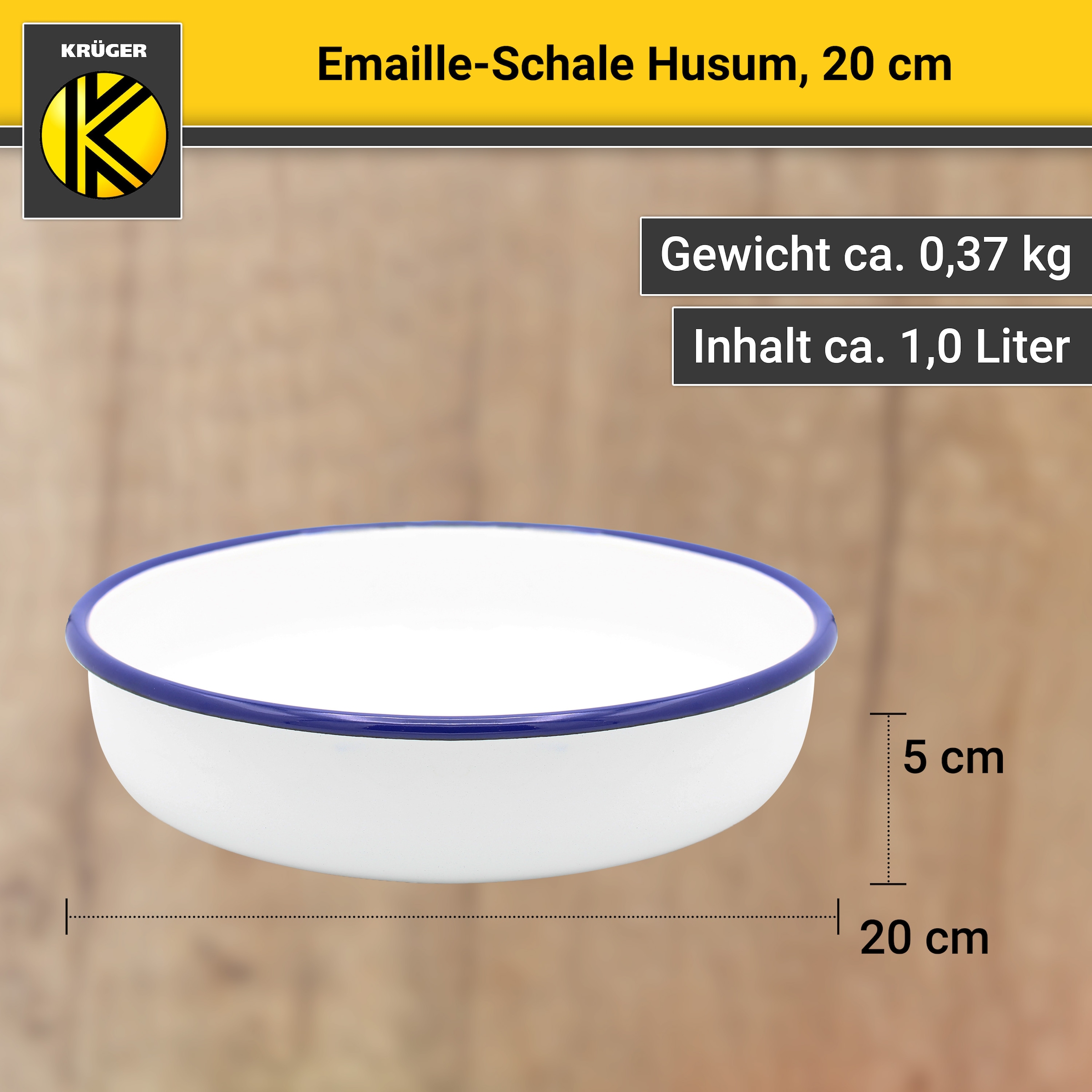 Krüger Schale »Husum« 1 Stk. aus Emaille Ø 20 cm