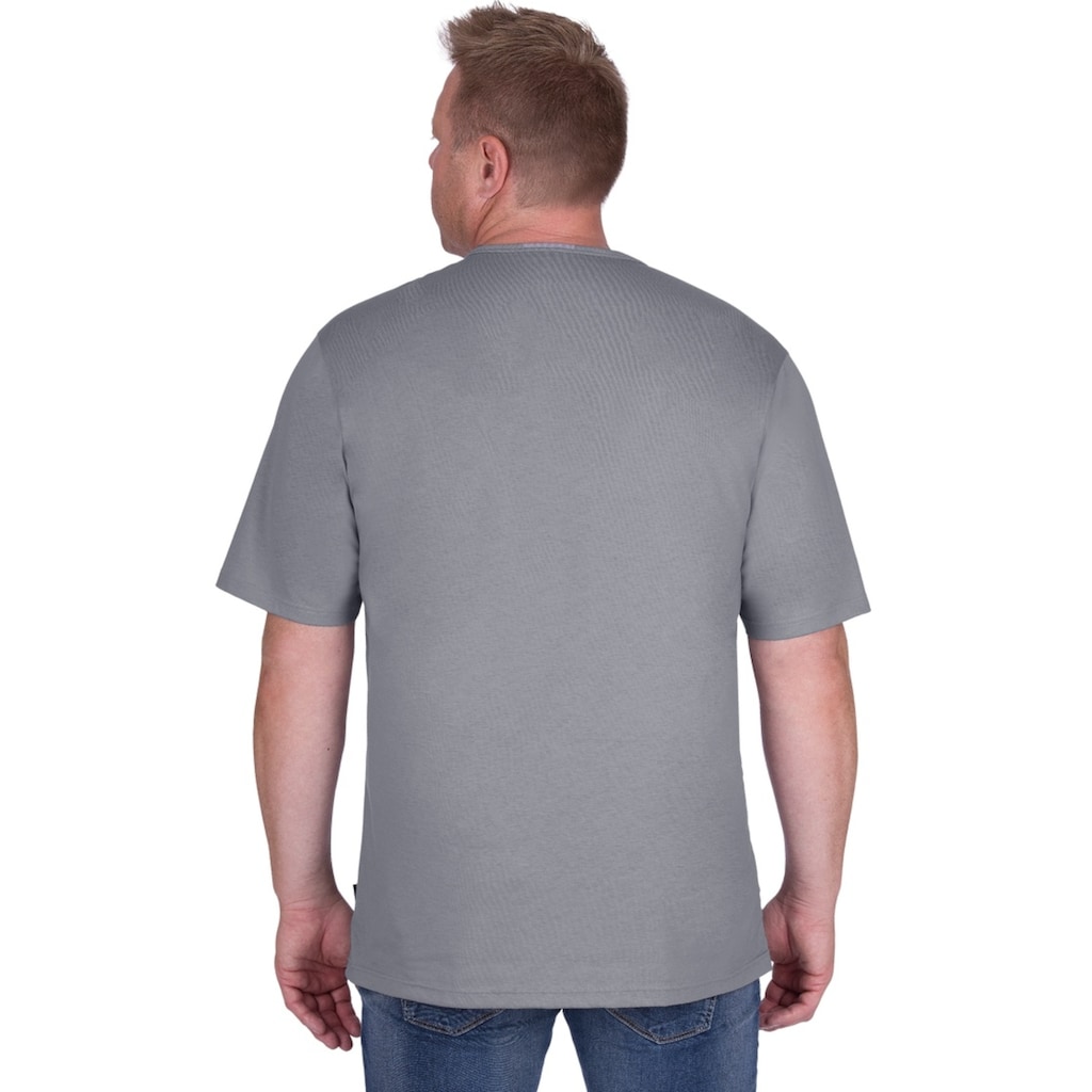 Trigema T-Shirt »TRIGEMA T-Shirt mit Knopfleiste DELUXE Baumwolle«, (1 tlg.)