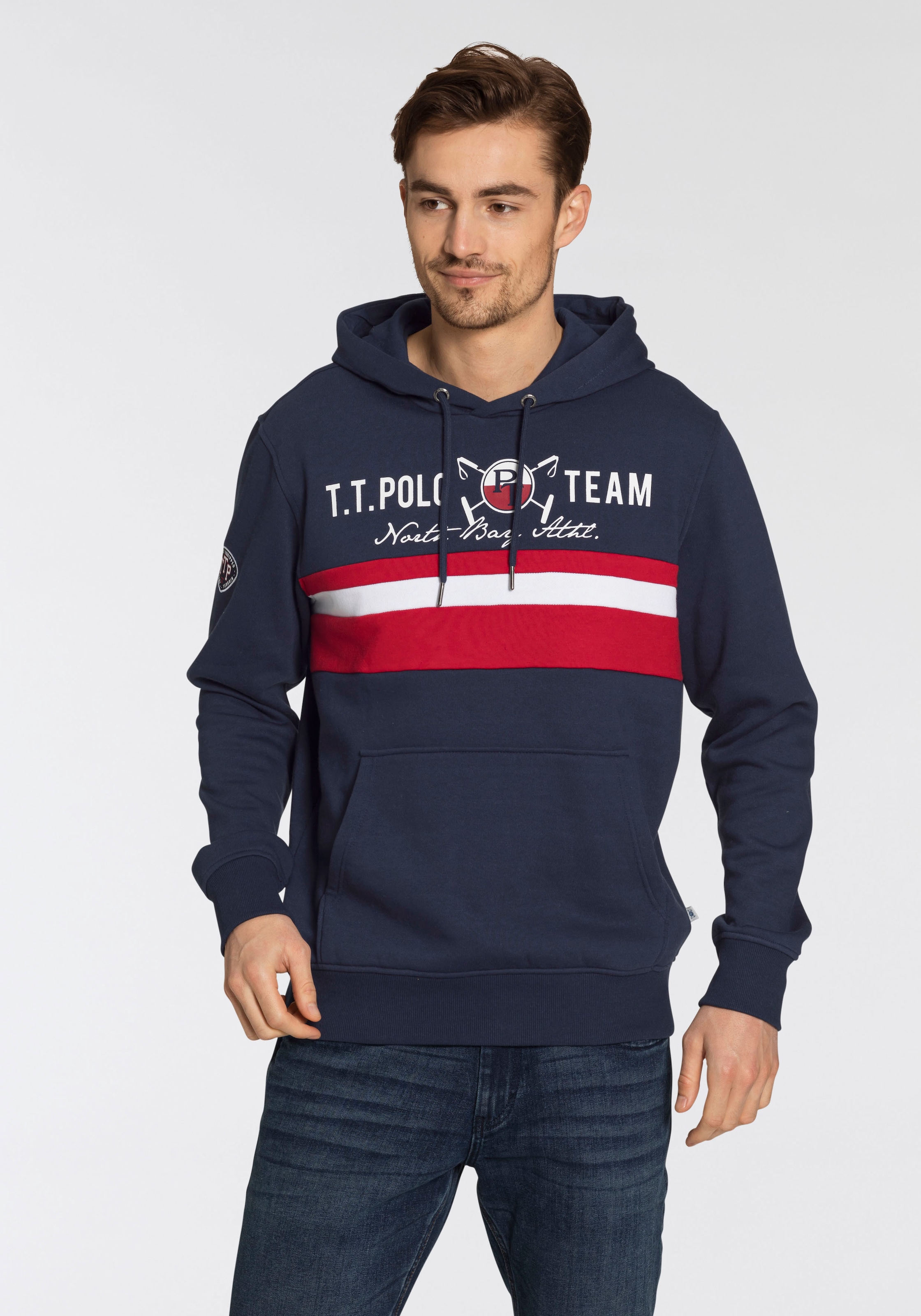 TOM TAILOR Polo Team Kapuzensweatshirt, mehrfarbig bei ♕