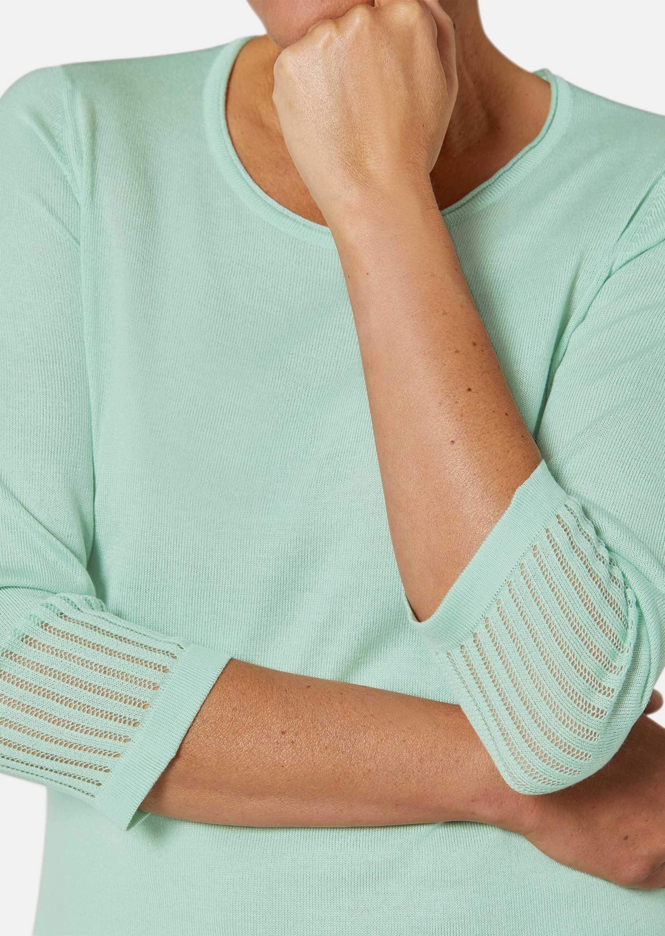 GOLDNER 3/4 Arm-Pullover »Pullover Gepflegter Ajour-Pullover mit femininen Durchbrüchen«