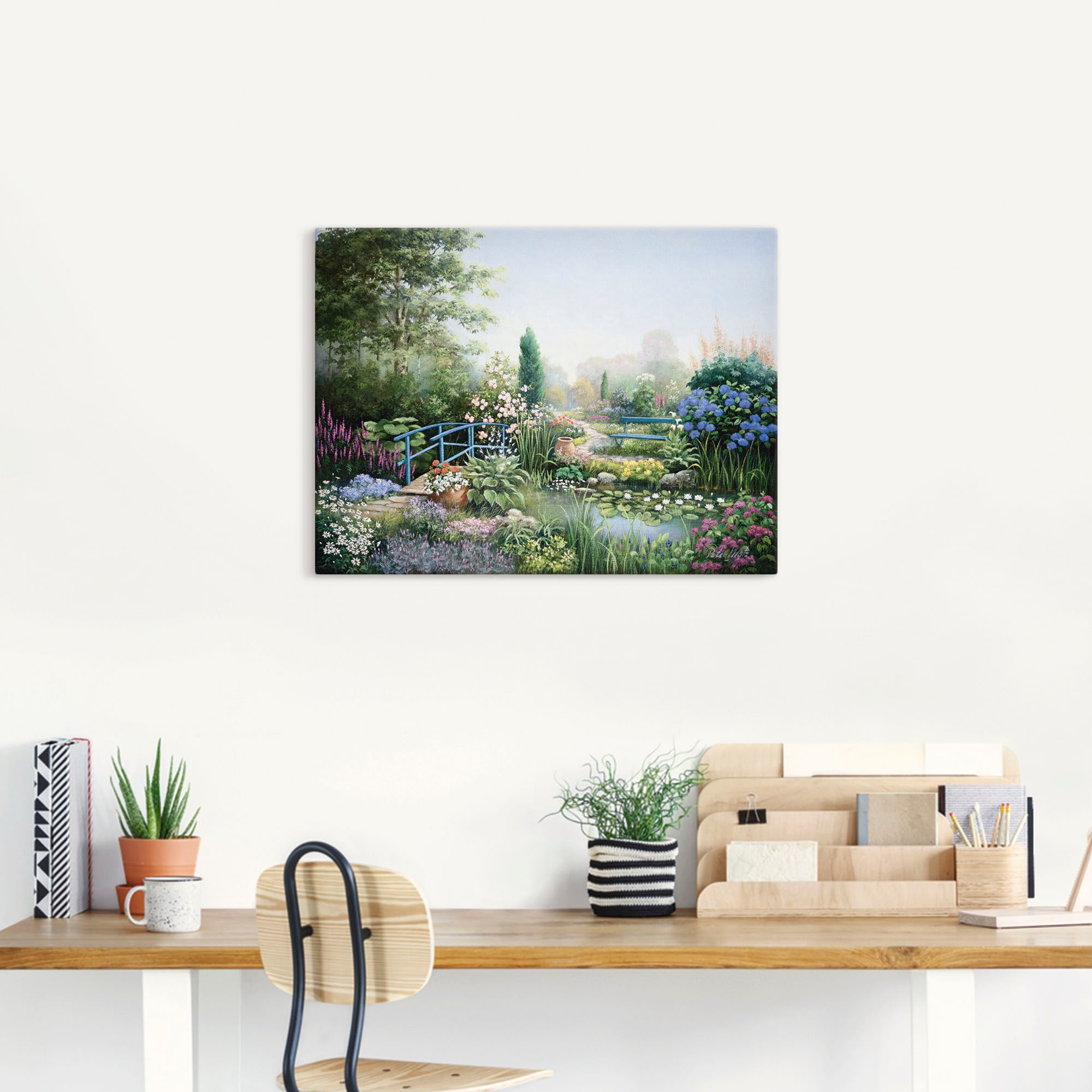 Artland Wandbild »Brücke der Liebe«, Garten, (1 St.), als Leinwandbild, Poster in verschied. Größen