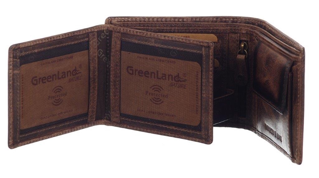 GreenLand Nature Geldbörse »MASCU & LINE«, mit RFID Technologie